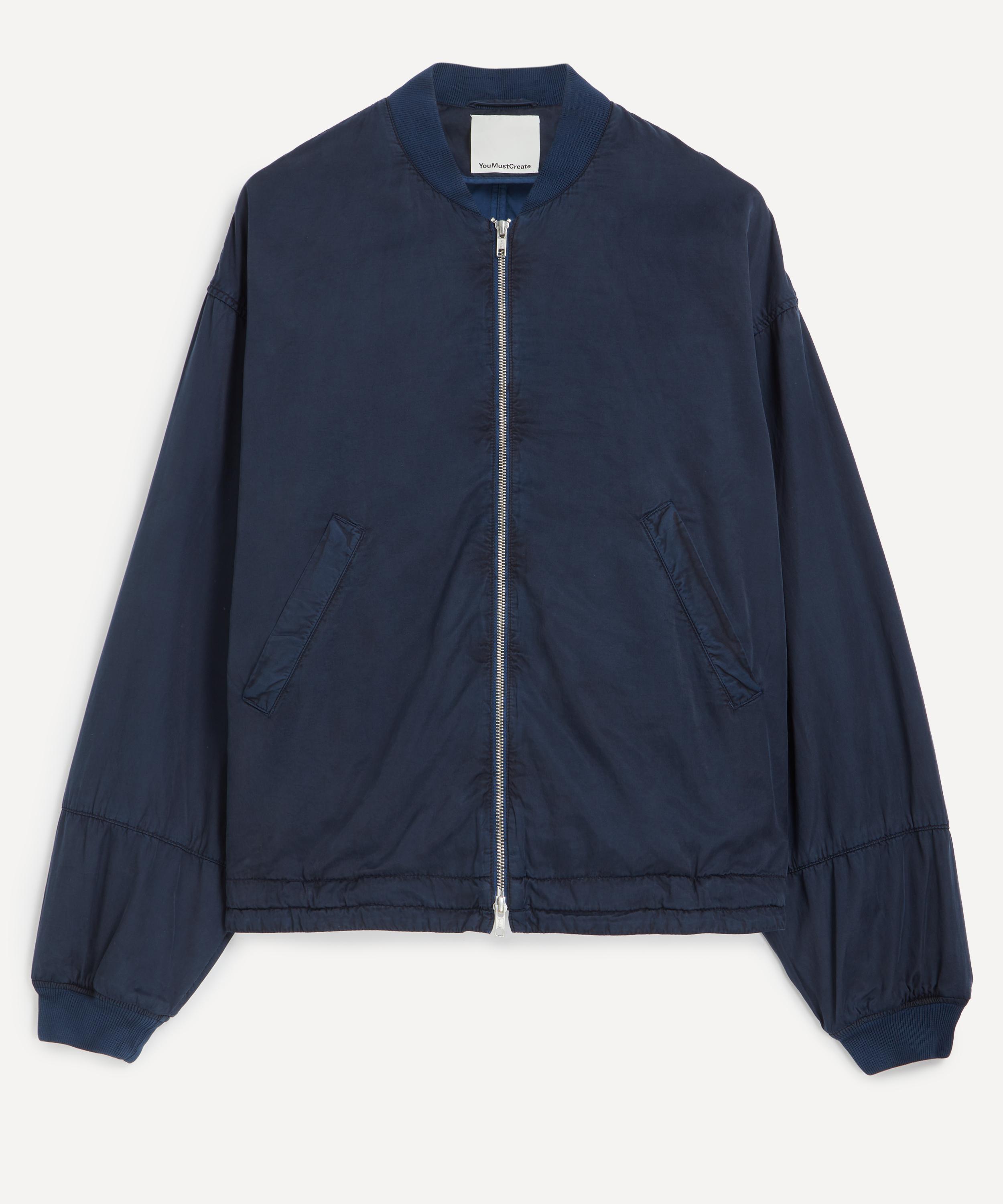Ymc You Must Create Ymc Mens Navy Basement Bomber Jacket In Blue