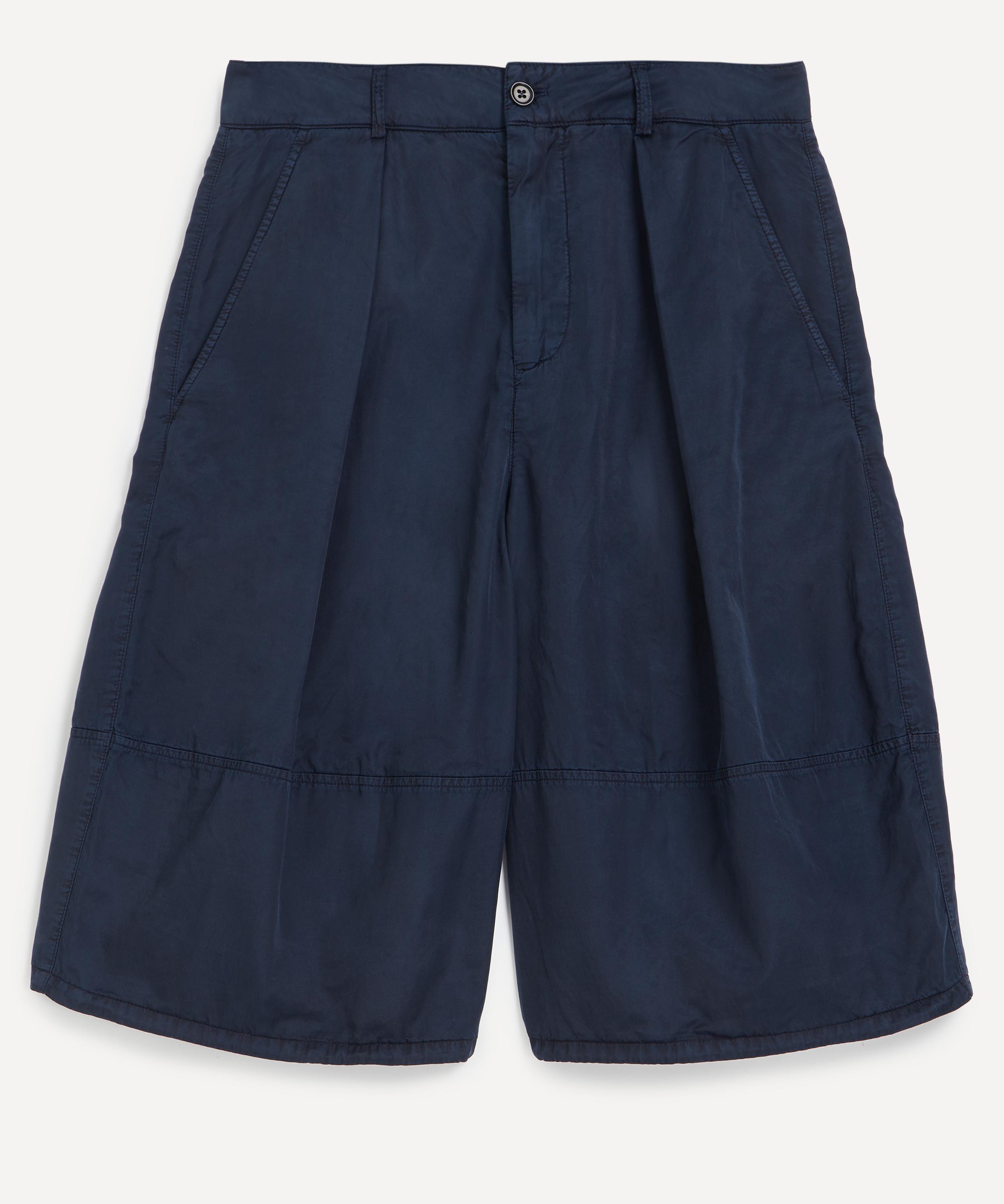 Ymc You Must Create Ymc Mens Navy Salba Wide Shorts In Blue