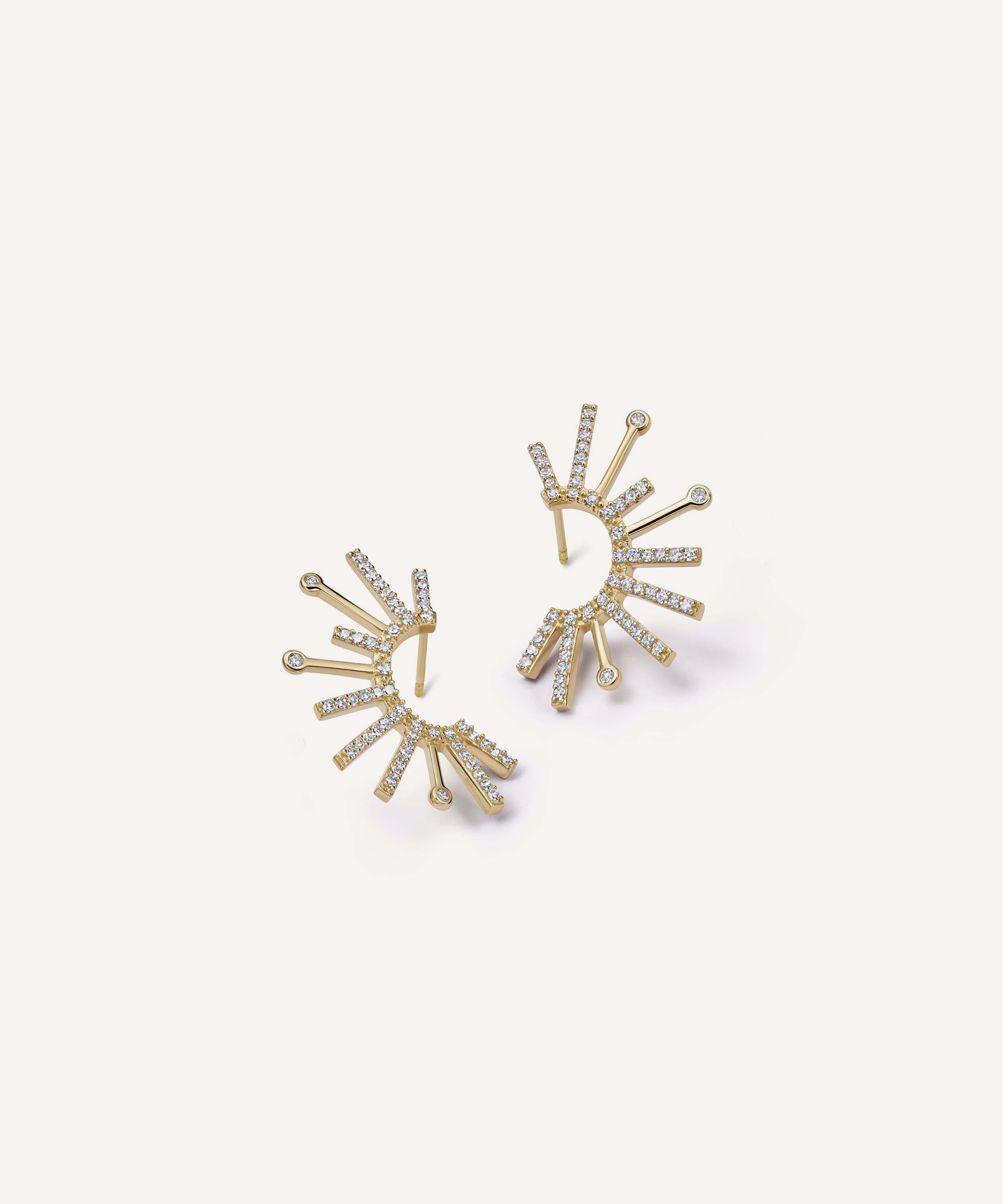 Astley Clarke 14ct Gold Nova Diamond Twist Stud Earrings