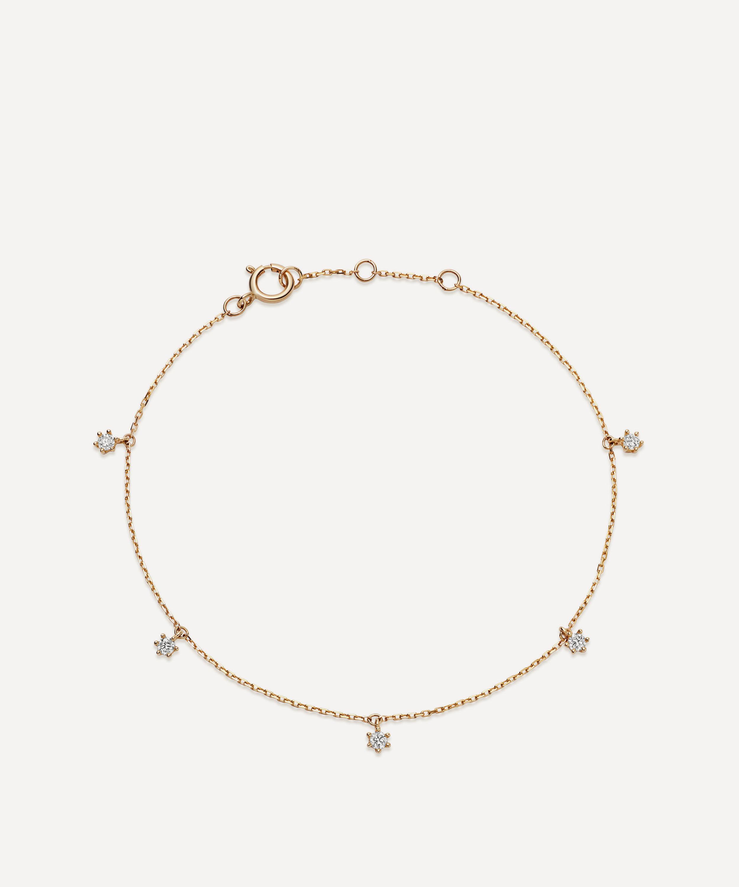 Astley Clarke 14ct Gold Diamond Station Bracelet