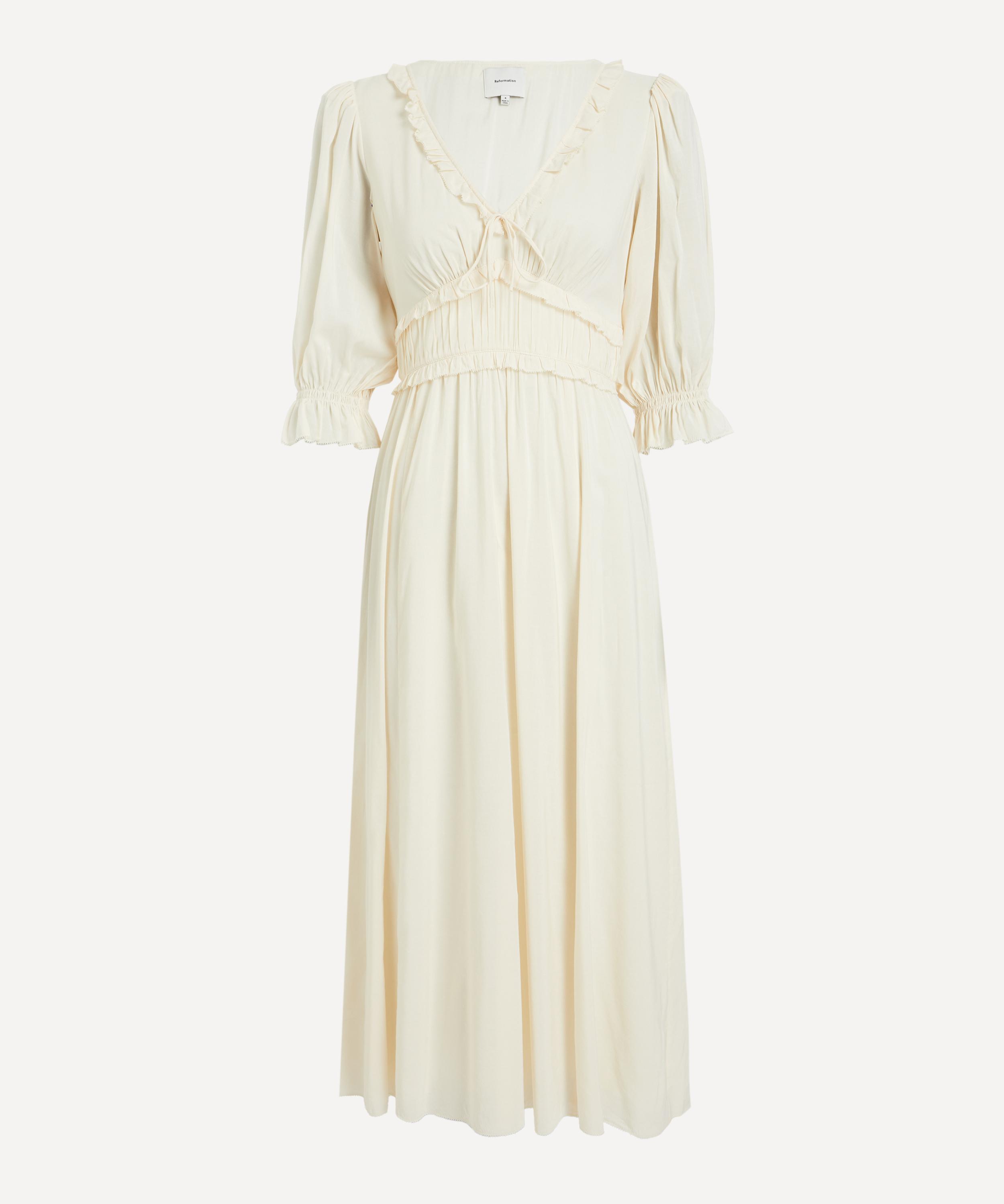 Reformation Women's Mireille Cream Midi Dress