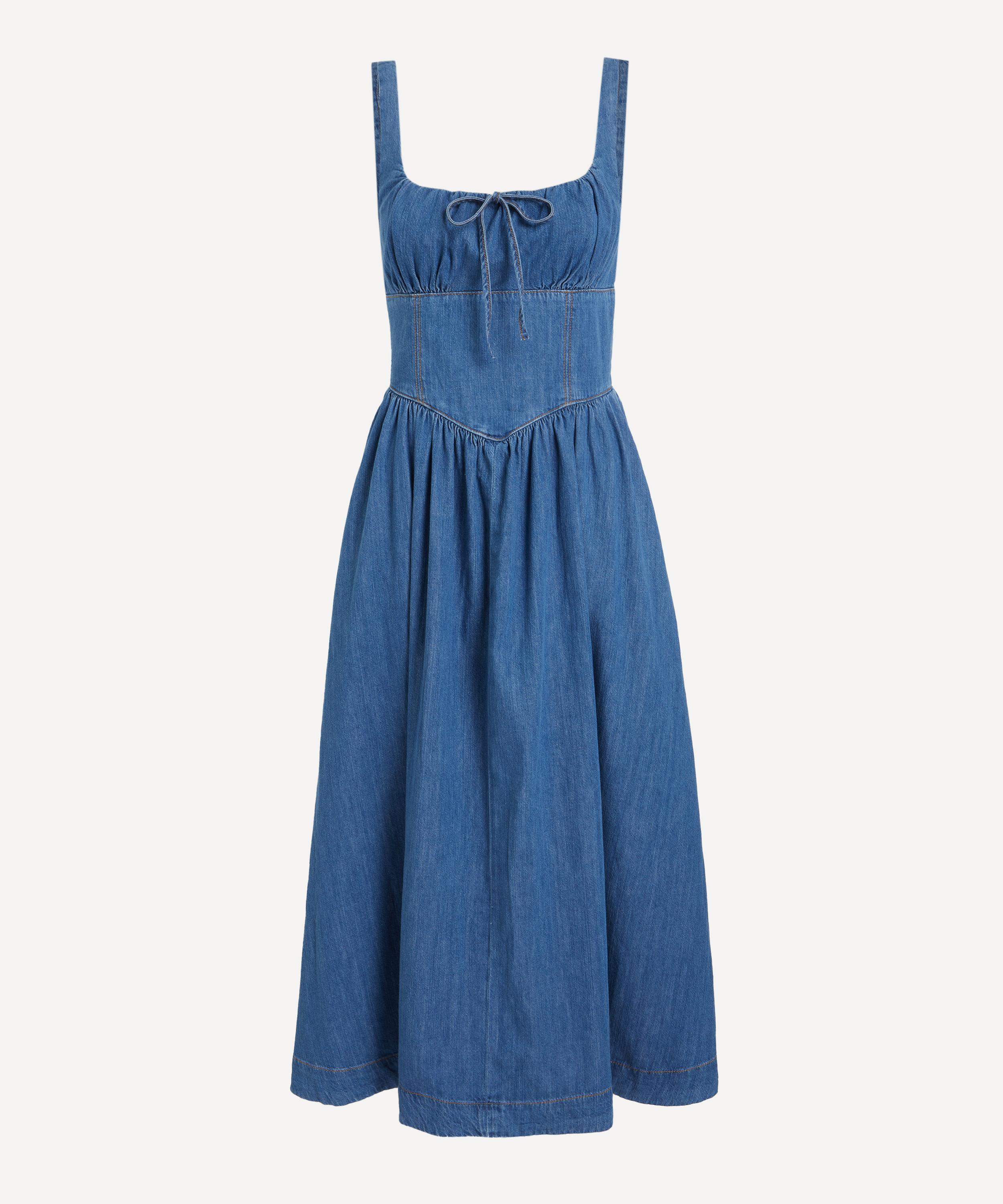 Reformation Balia Denim Midi Dress