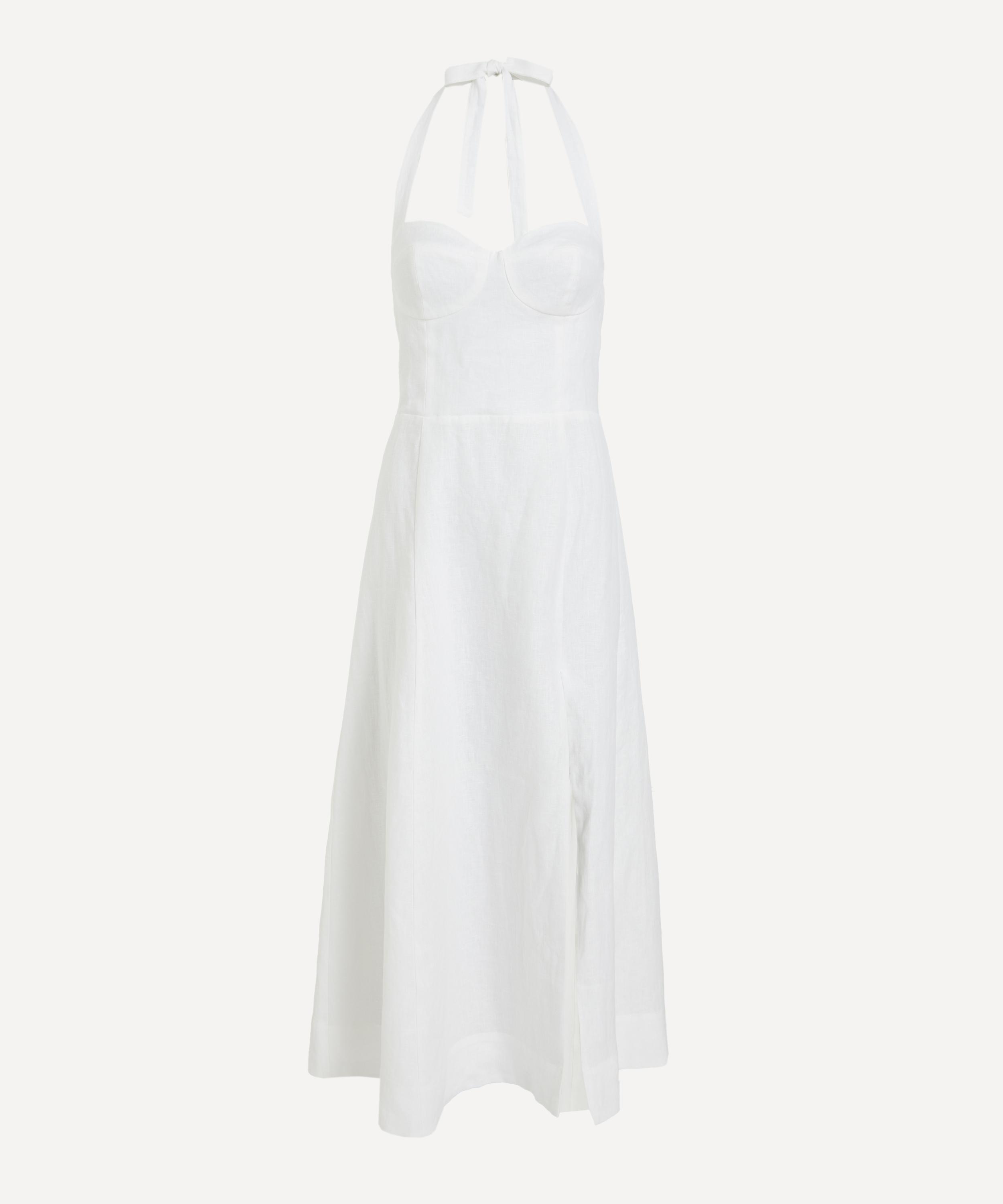 Reformation Women's Tala White Linen Dress