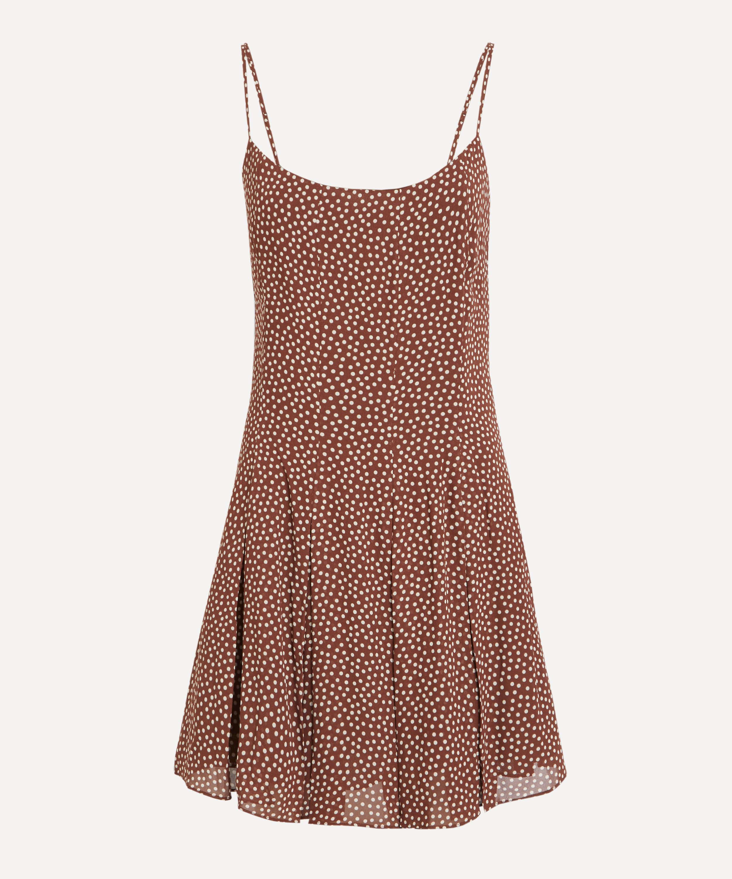 Reformation Women's Annelise Choco Dot Mini Dress