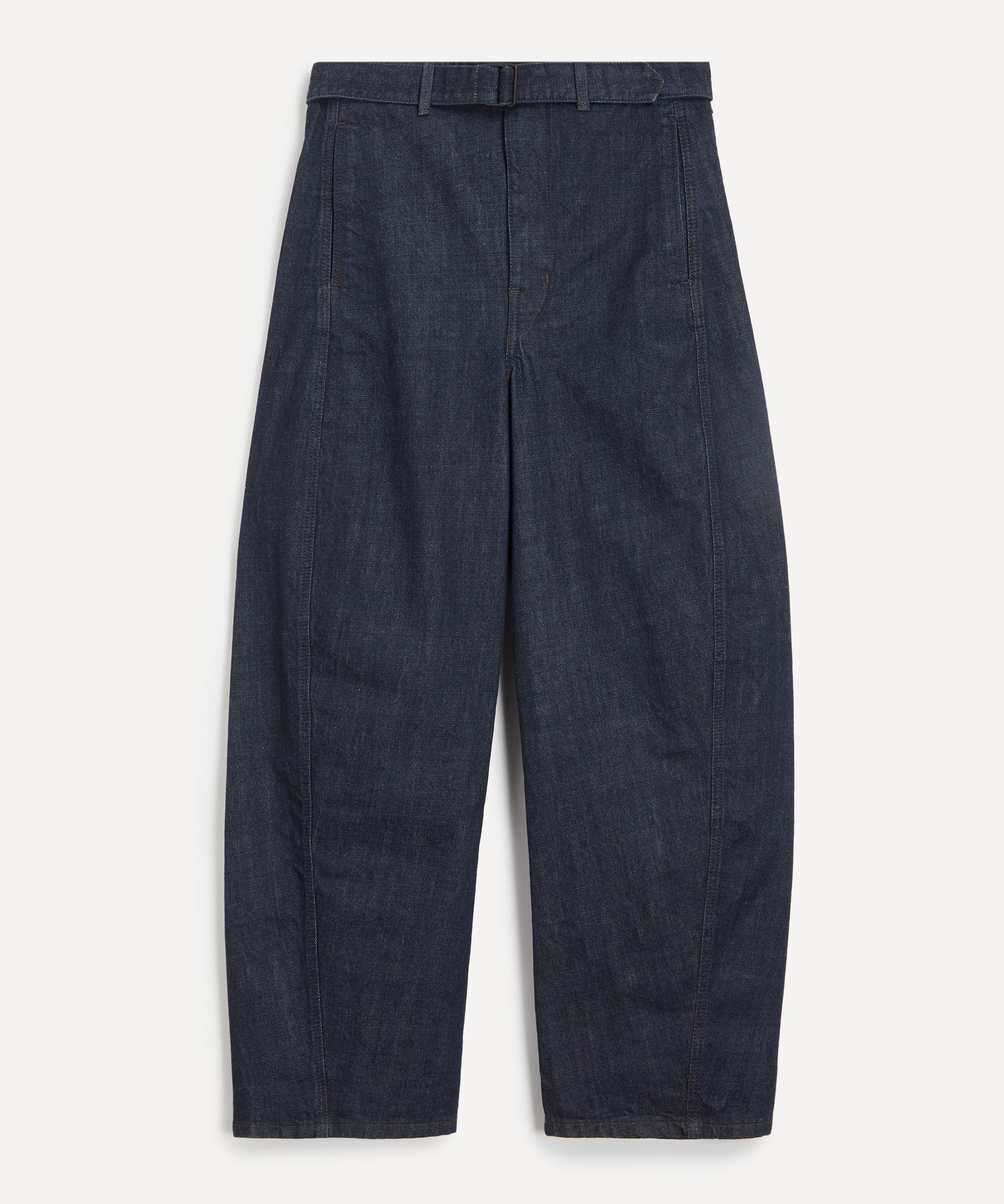 Twisted Belted Denim Trousers