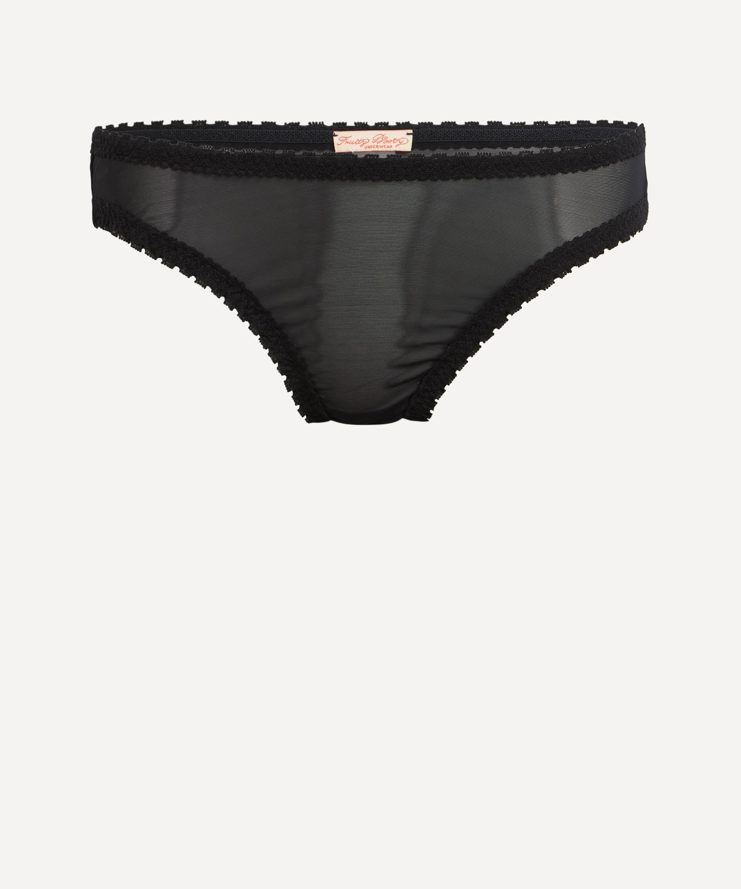 Fruity Booty Women's Black Moss Mesh Briefs