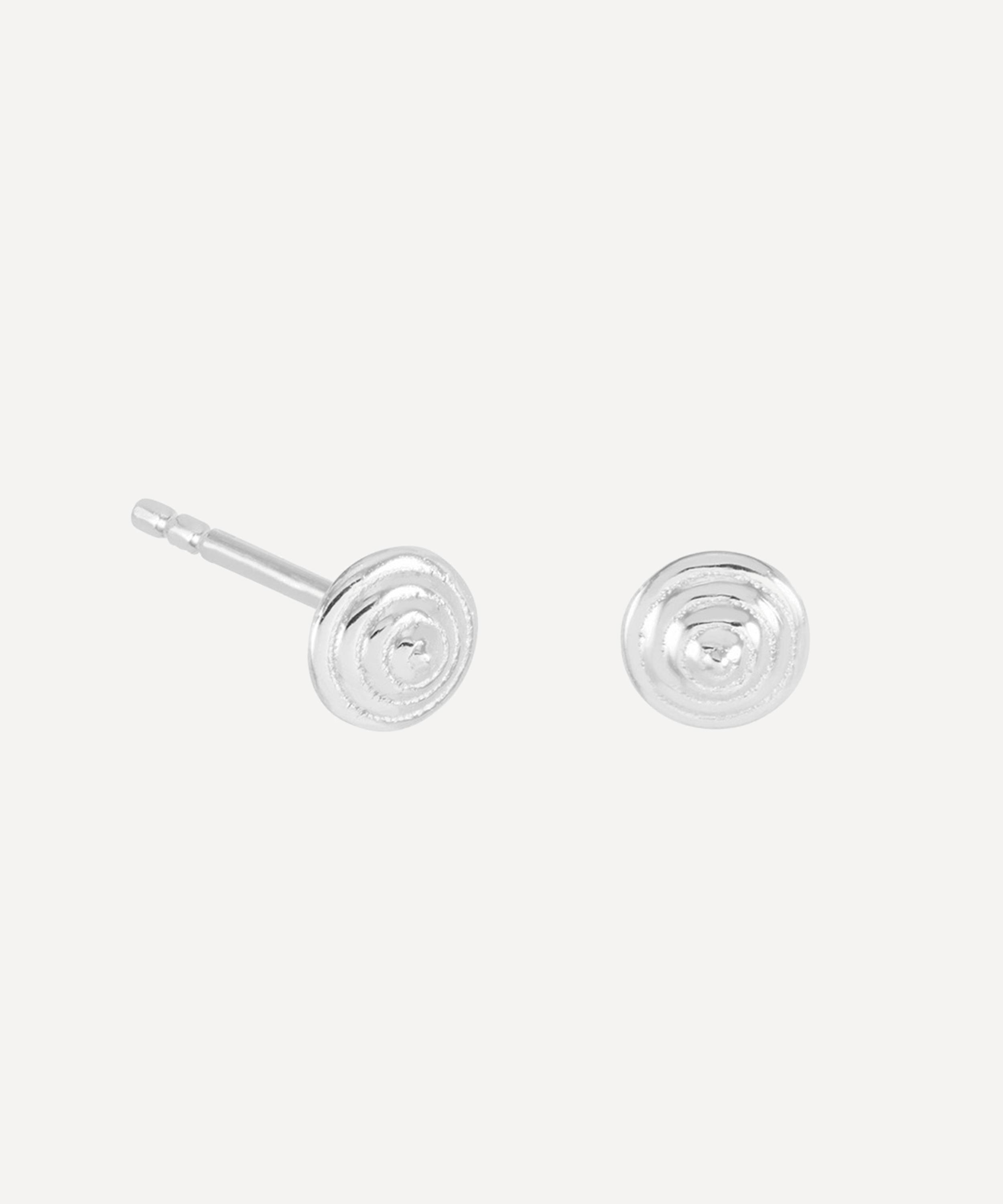Rachel Jackson Sterling Silver Front Facing Evolve Stud Earrings In Silver