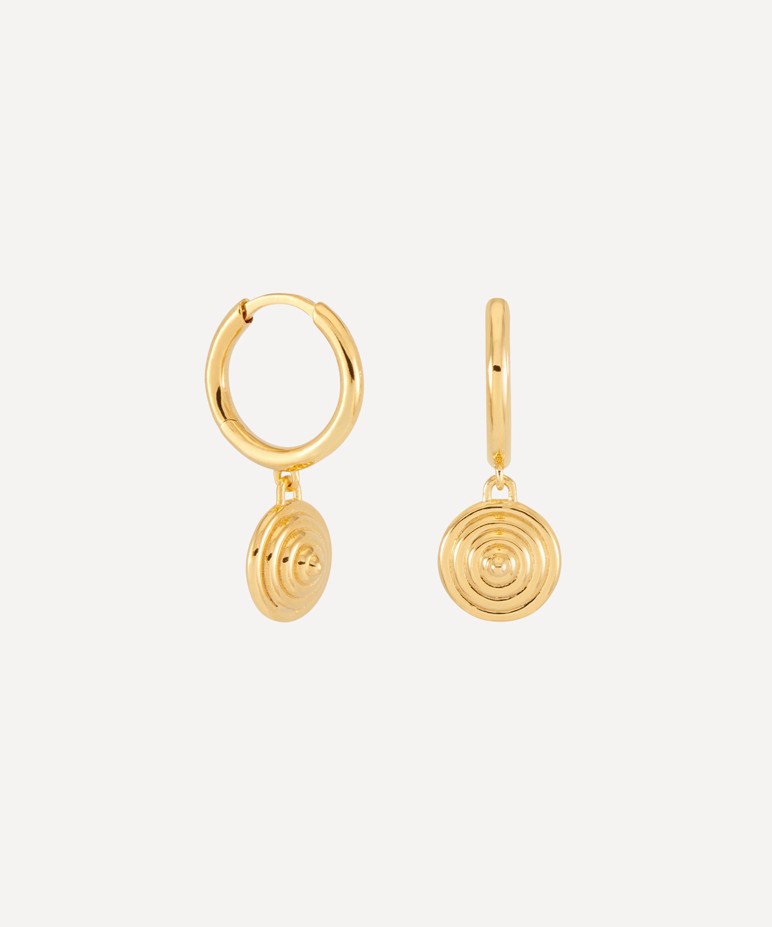 Rachel Jackson 18ct Gold-plated Evolve Cone Huggie Hoop Earrings In Gold
