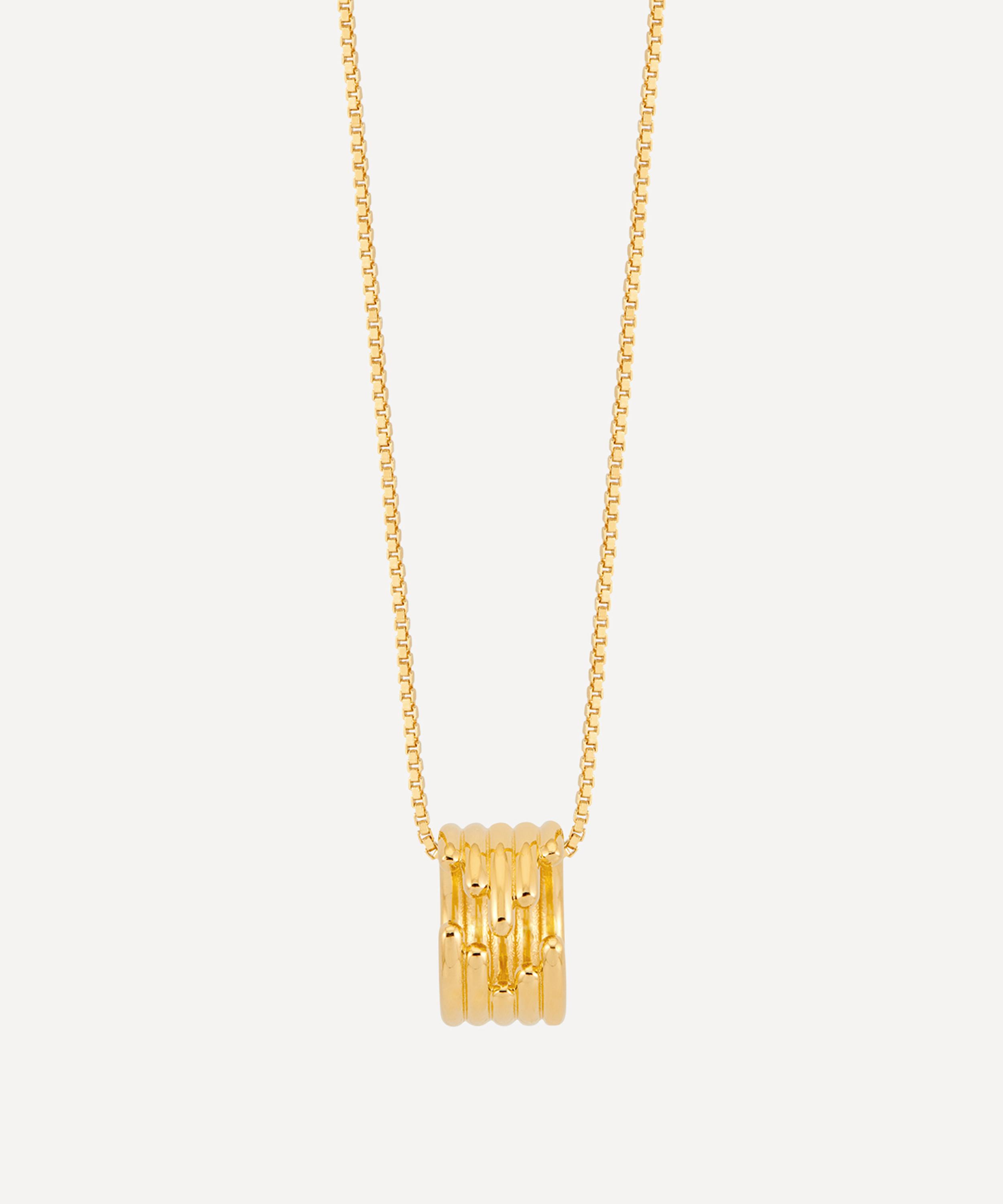 Rachel Jackson 18ct Gold-plated Lifestream Ring Pendant Necklace In Gold