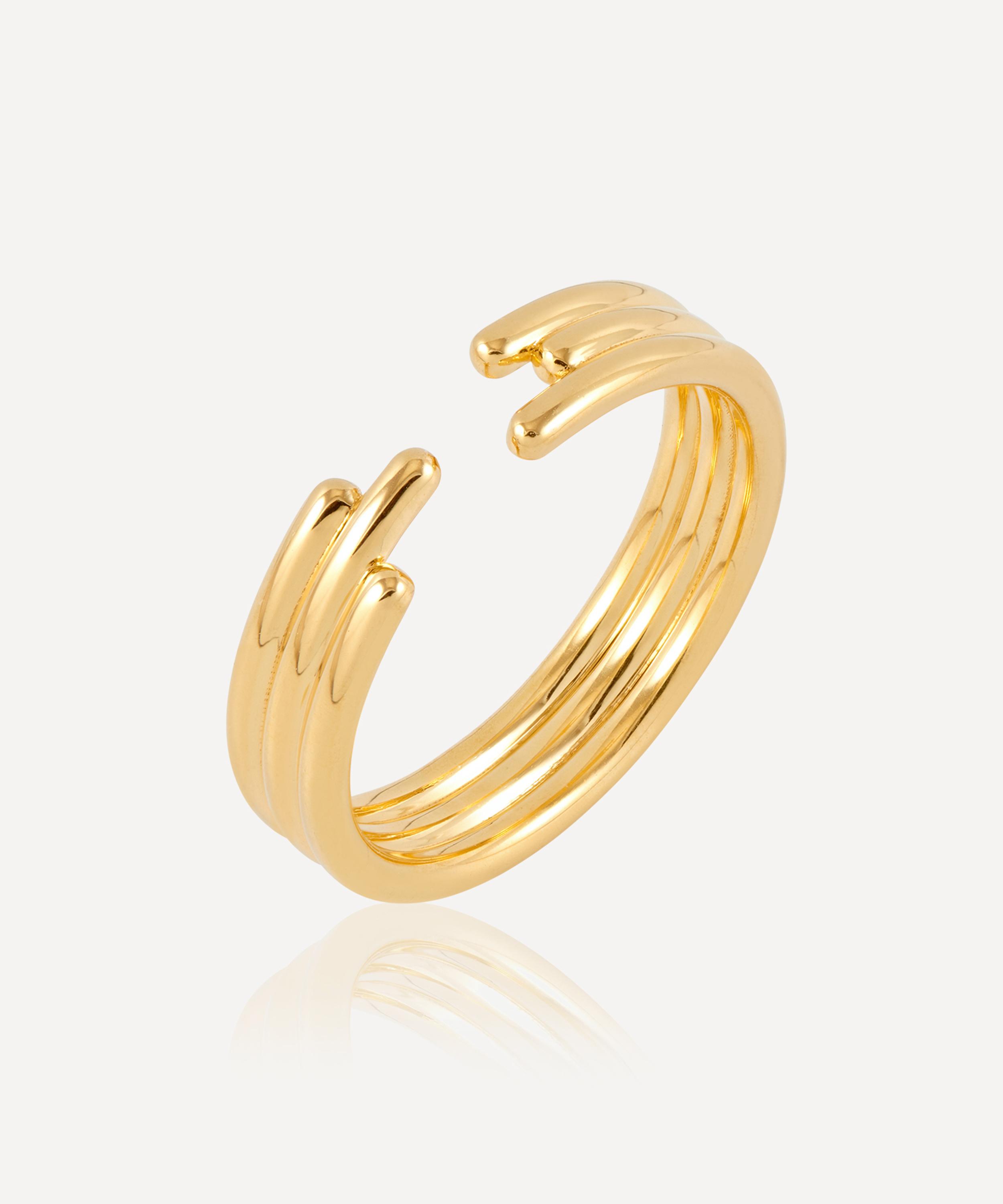 Rachel Jackson 18ct Gold-plated Lifestream Ring