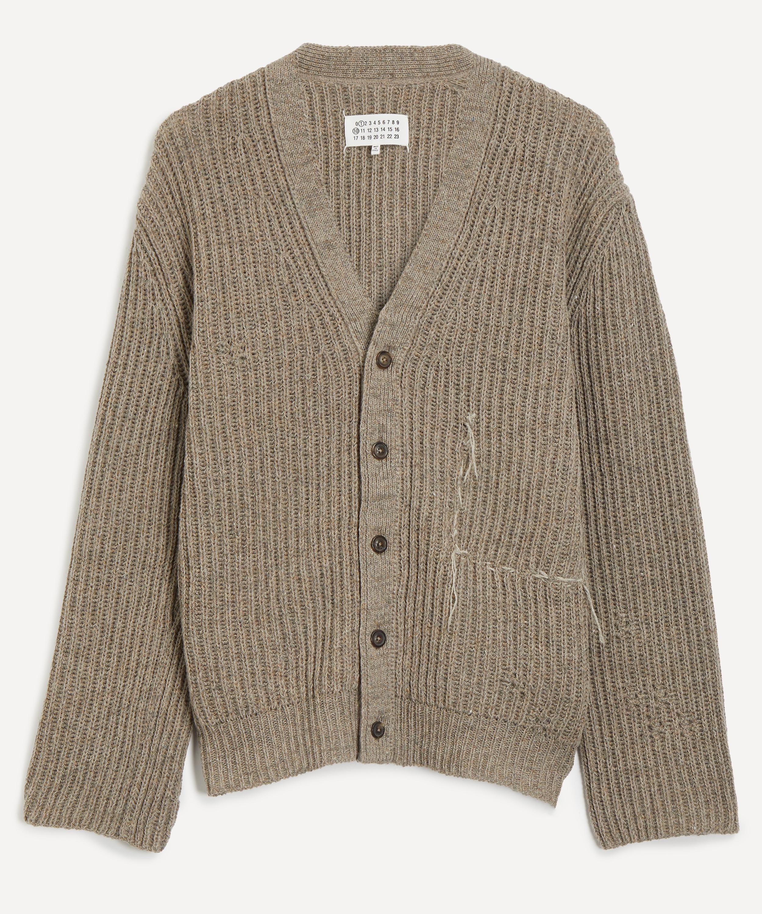 Maison Margiela Women's Wool V-neck Cardigan In Brown
