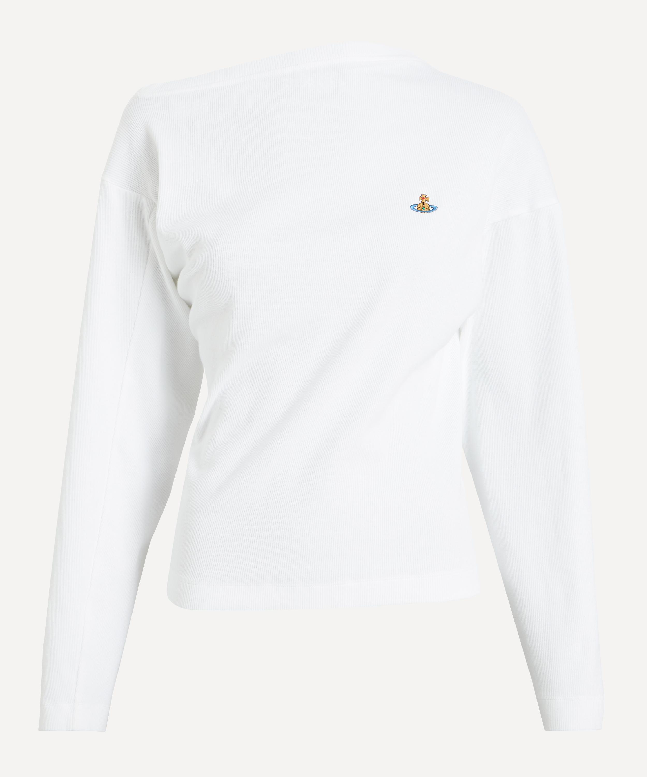 Vivienne Westwood Women's Hebo Draped Long-sleeve Top In White