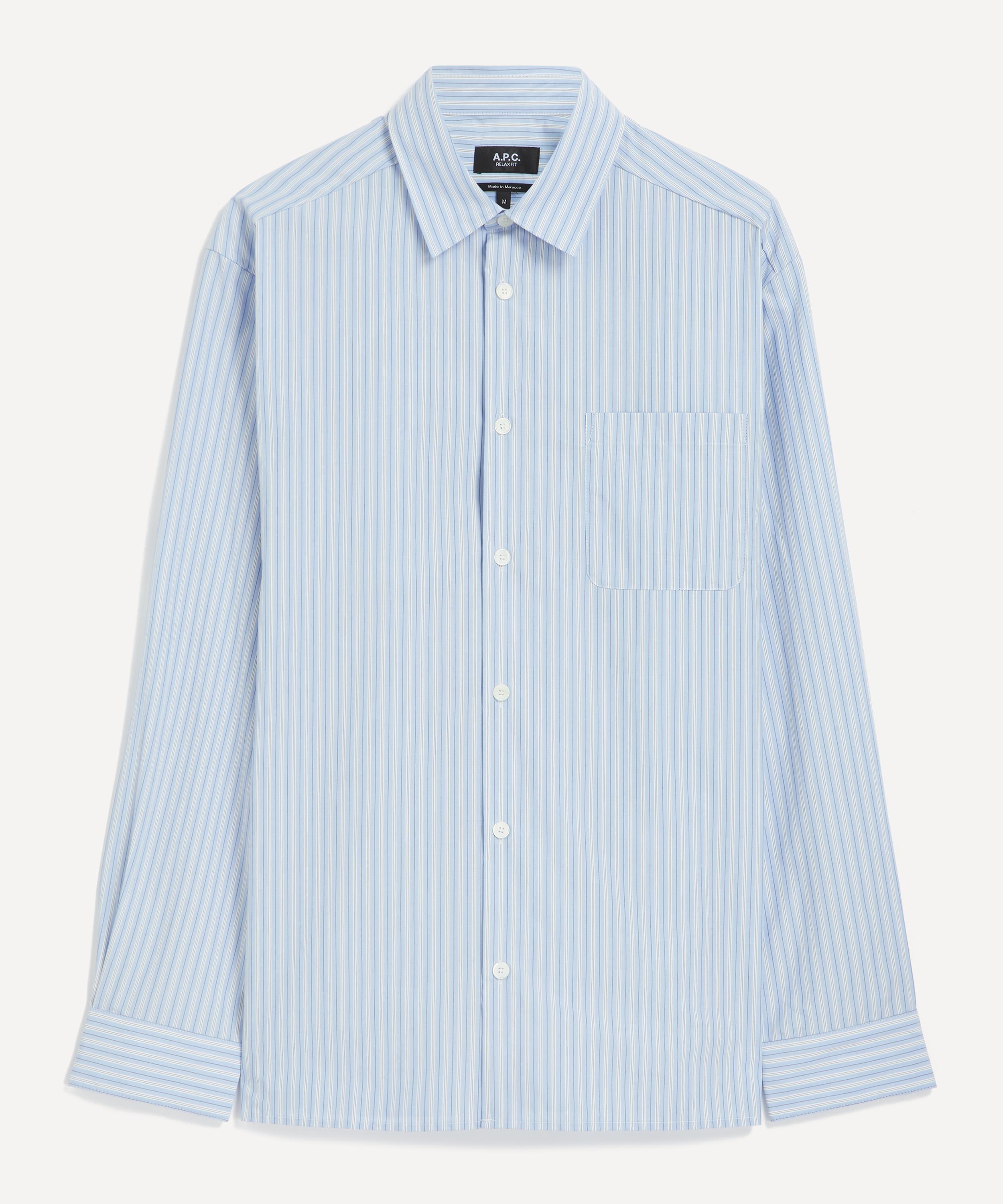Apc A.p.c. Shirt With Stripe Pattern A.p.c. In Blue