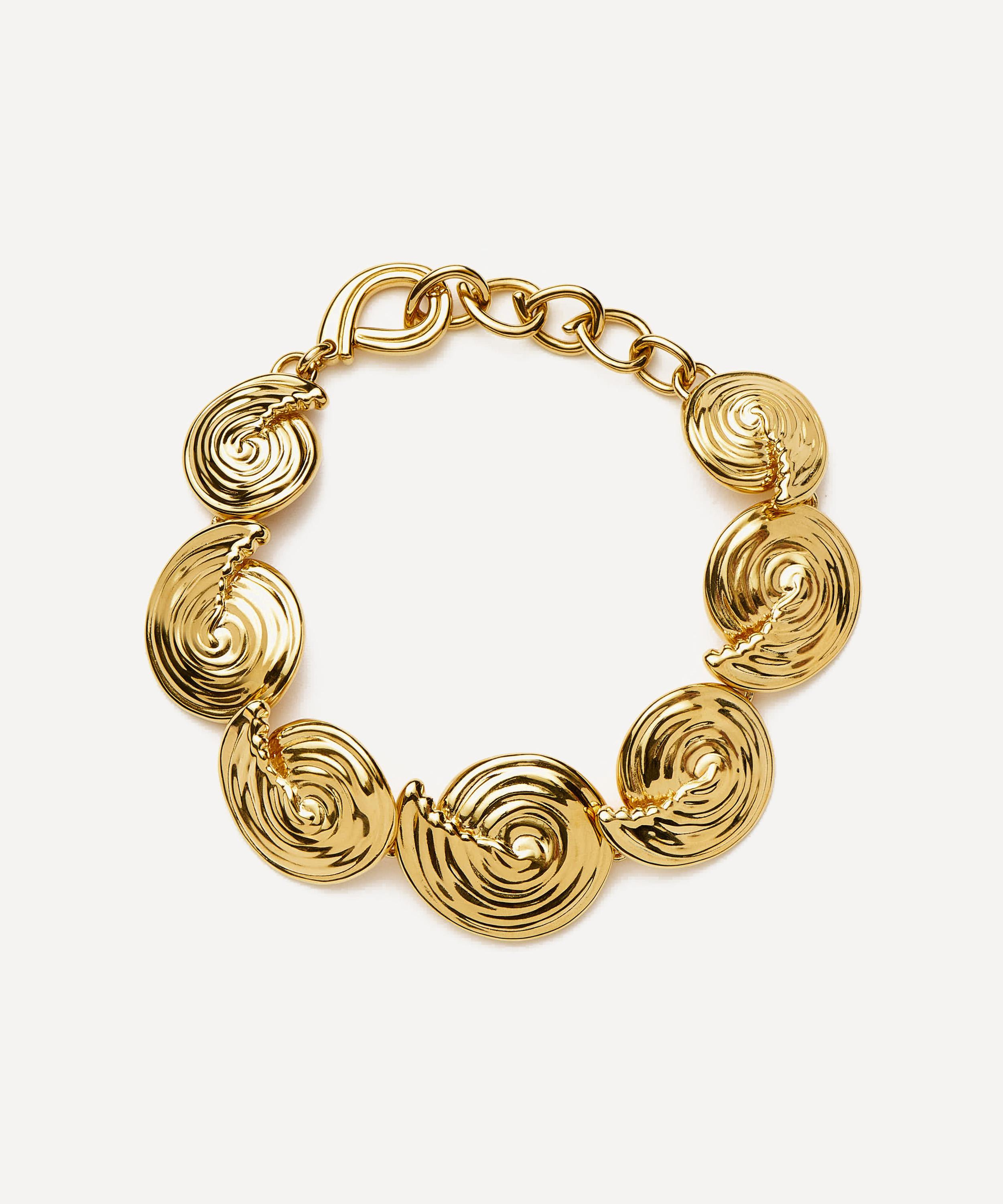 Missoma Womens Spiral Statement 18ct Yellow Gold-plated Bracelet In Gold