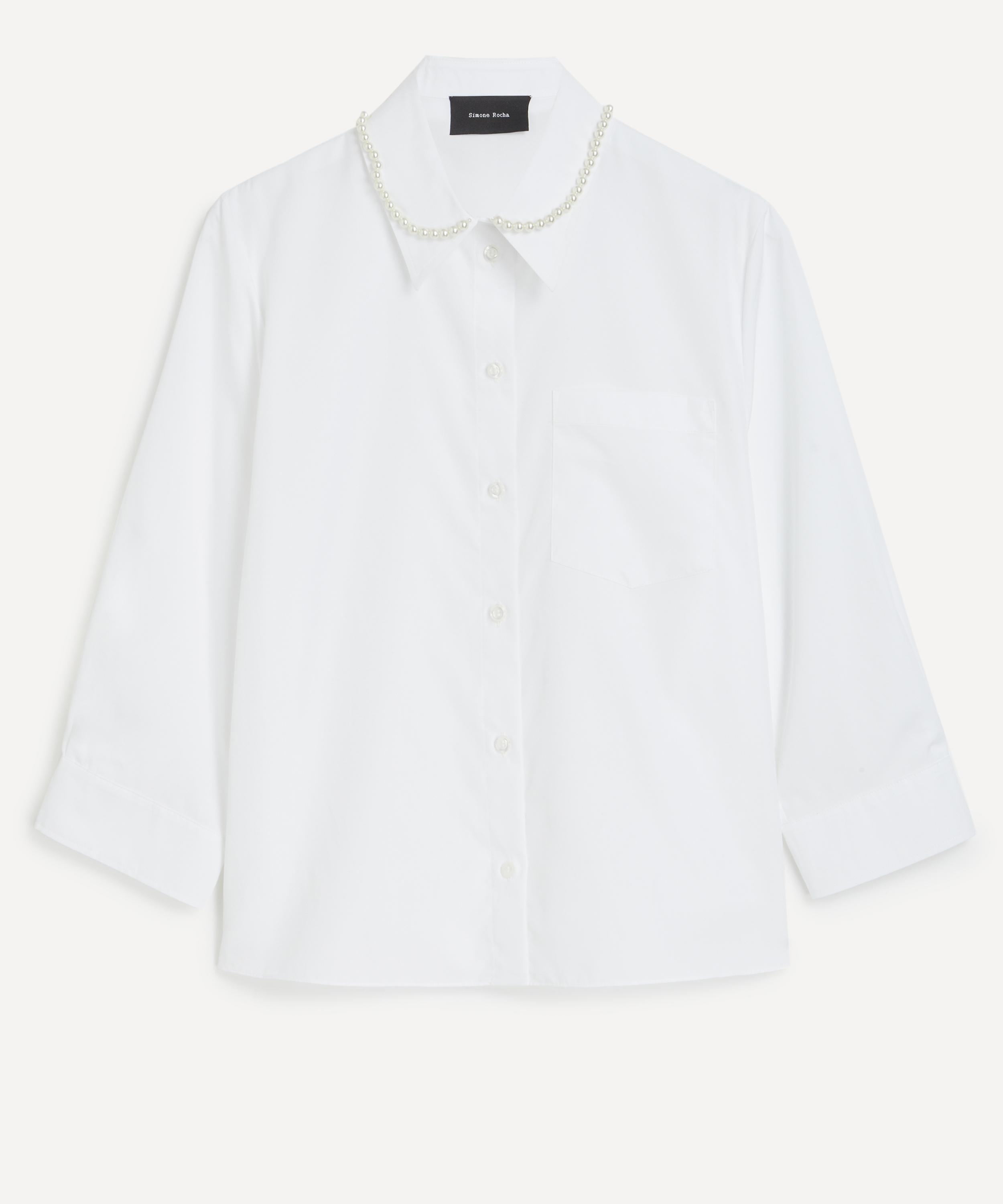 Simone Rocha Women's The Cropped Masculine Shirt In White