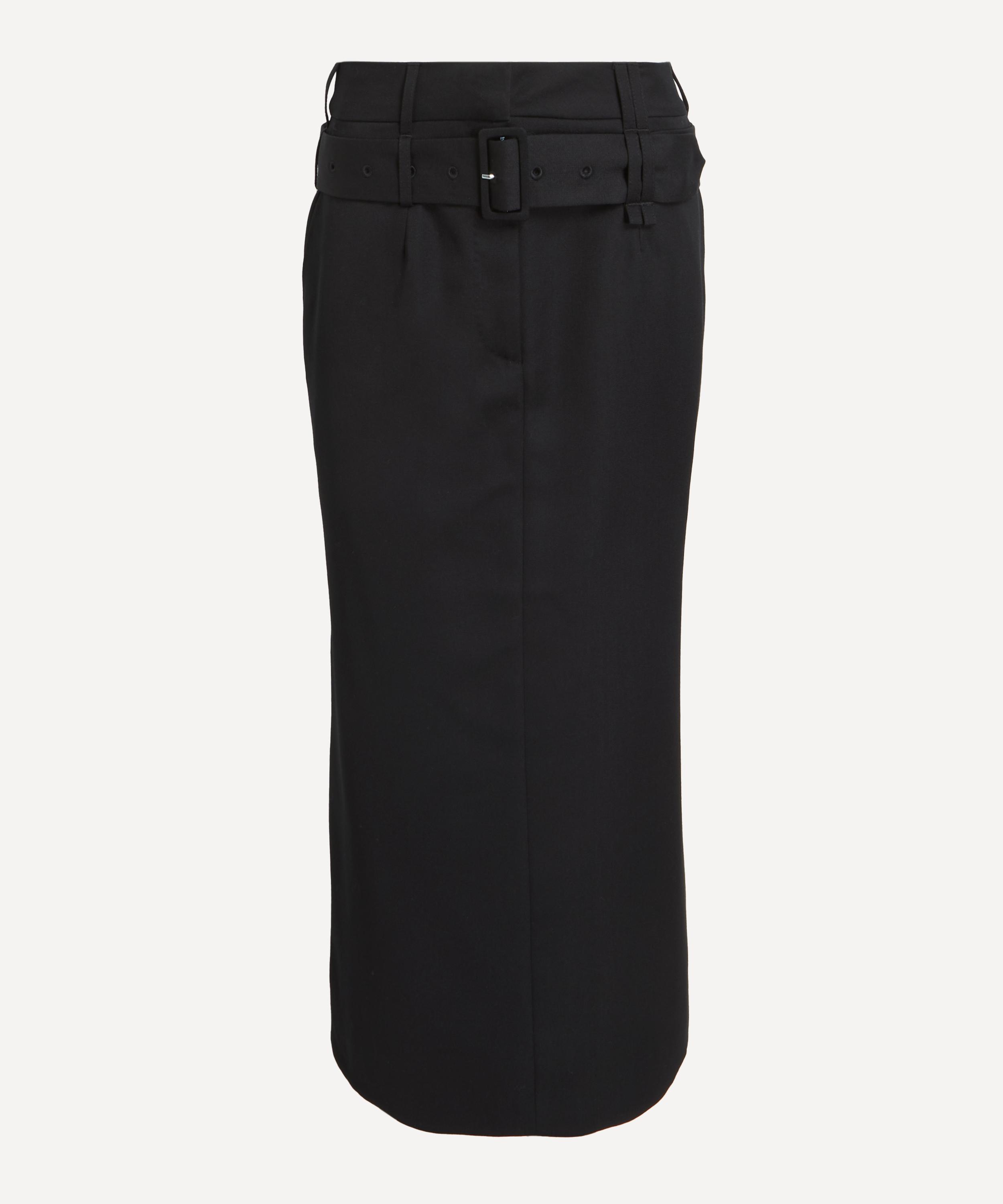 Simone Rocha Women's Black Multi Belt Loop Kick Back Skirt In Black