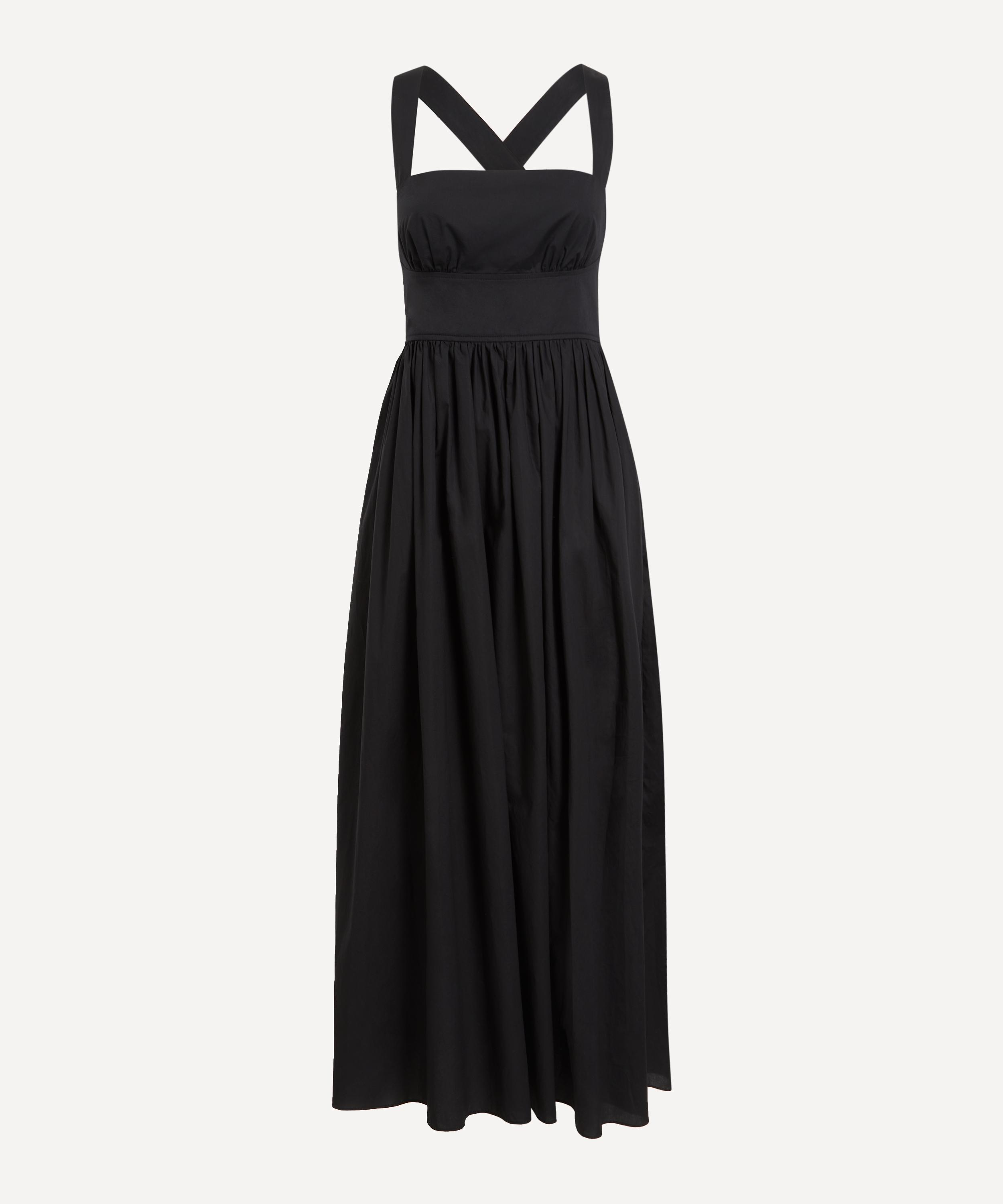 MATTEAU MATTEAU WOMEN'S BLACK CROSSBACK MIDI DRESS 