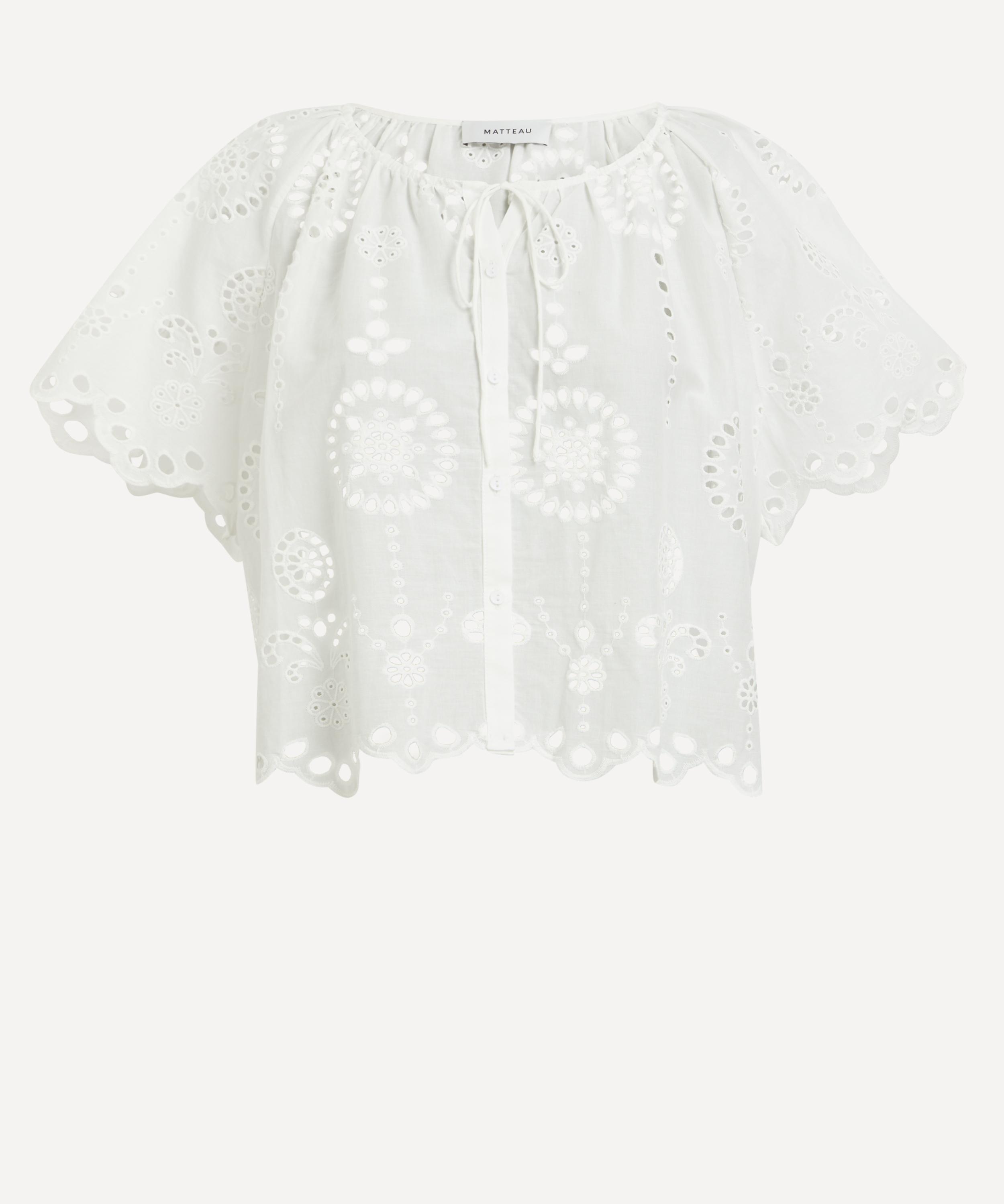 MATTEAU MATTEAU WOMEN'S BRODERIE BLOUSE 