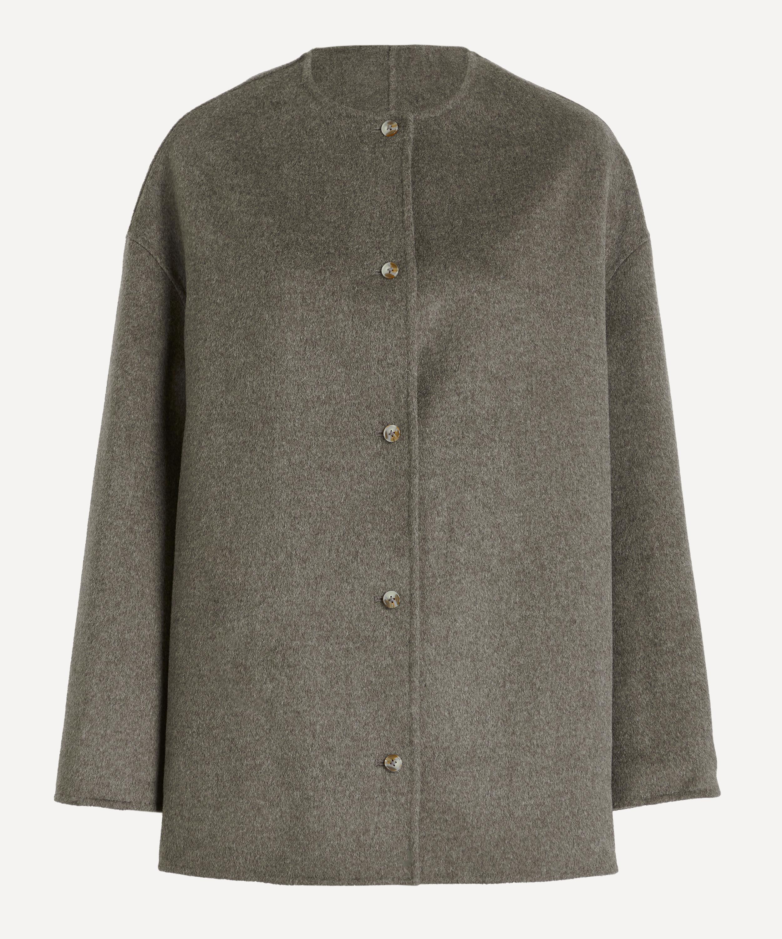 Loulou Studio Women's Dunne Wool-cashmere Drap Short Coat In Gray