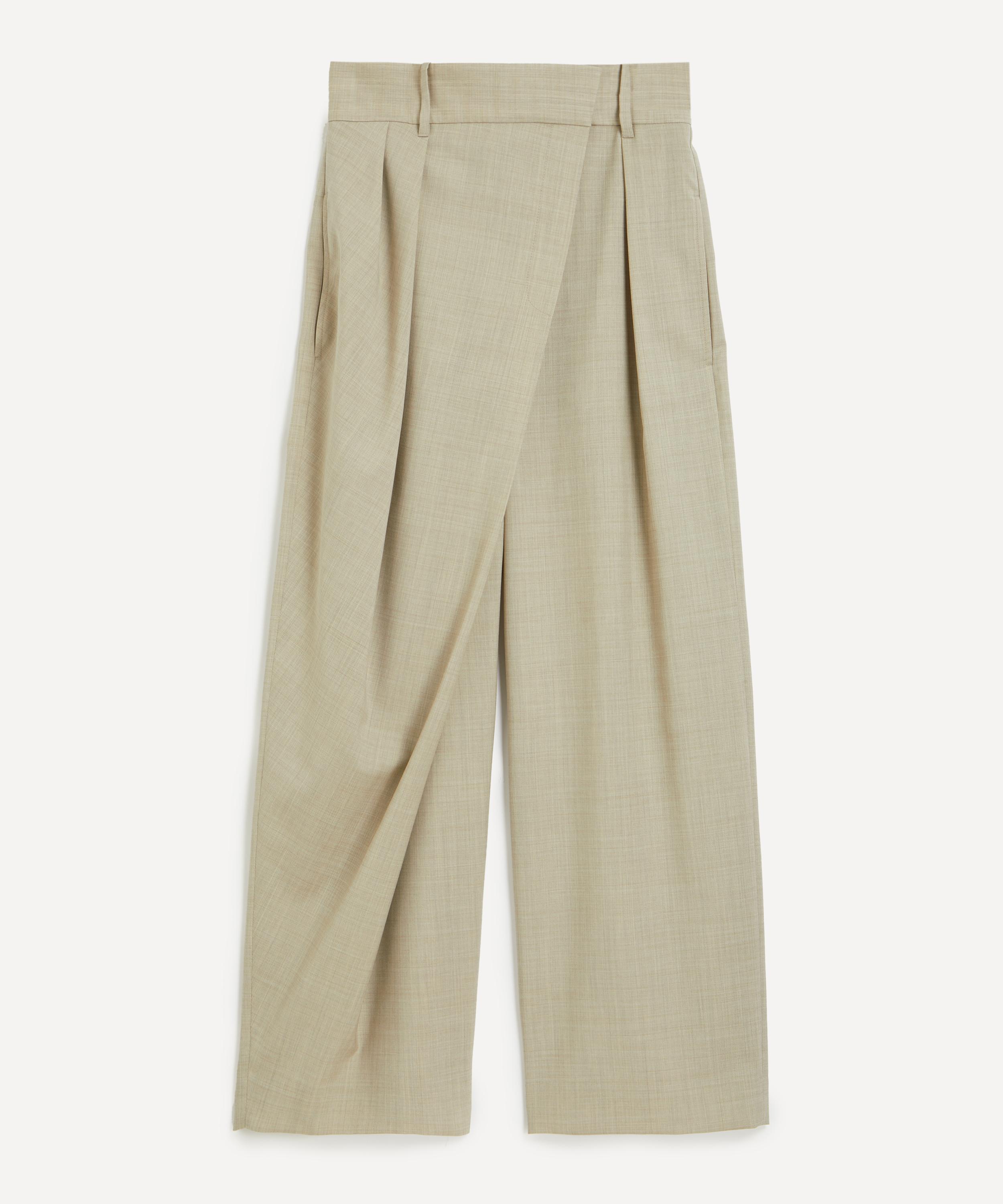 Loewe Women's Cropped Wrap Trousers In Neutral