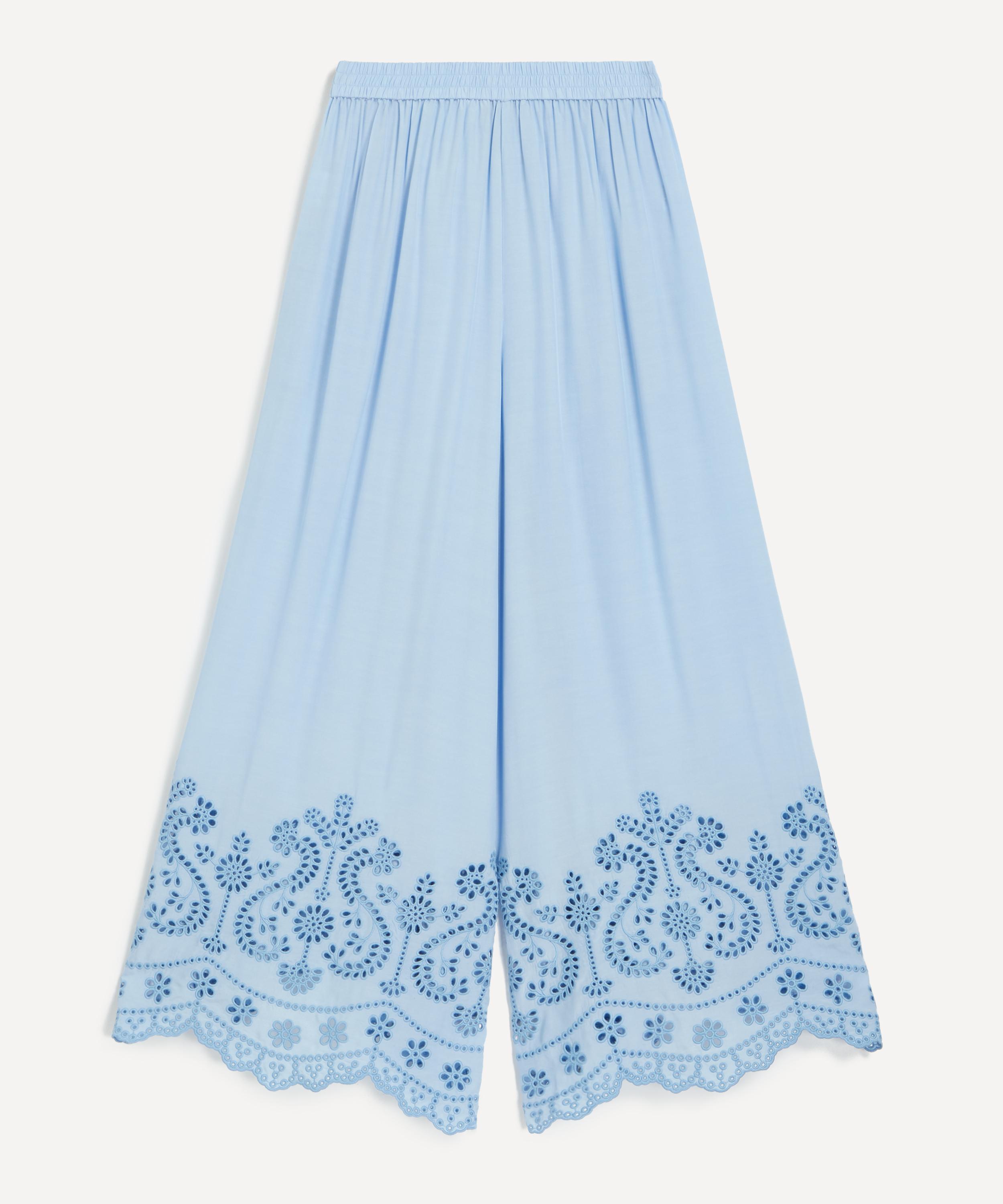 Hunter Bell Women's Heron Eyelet Trousers In Blue