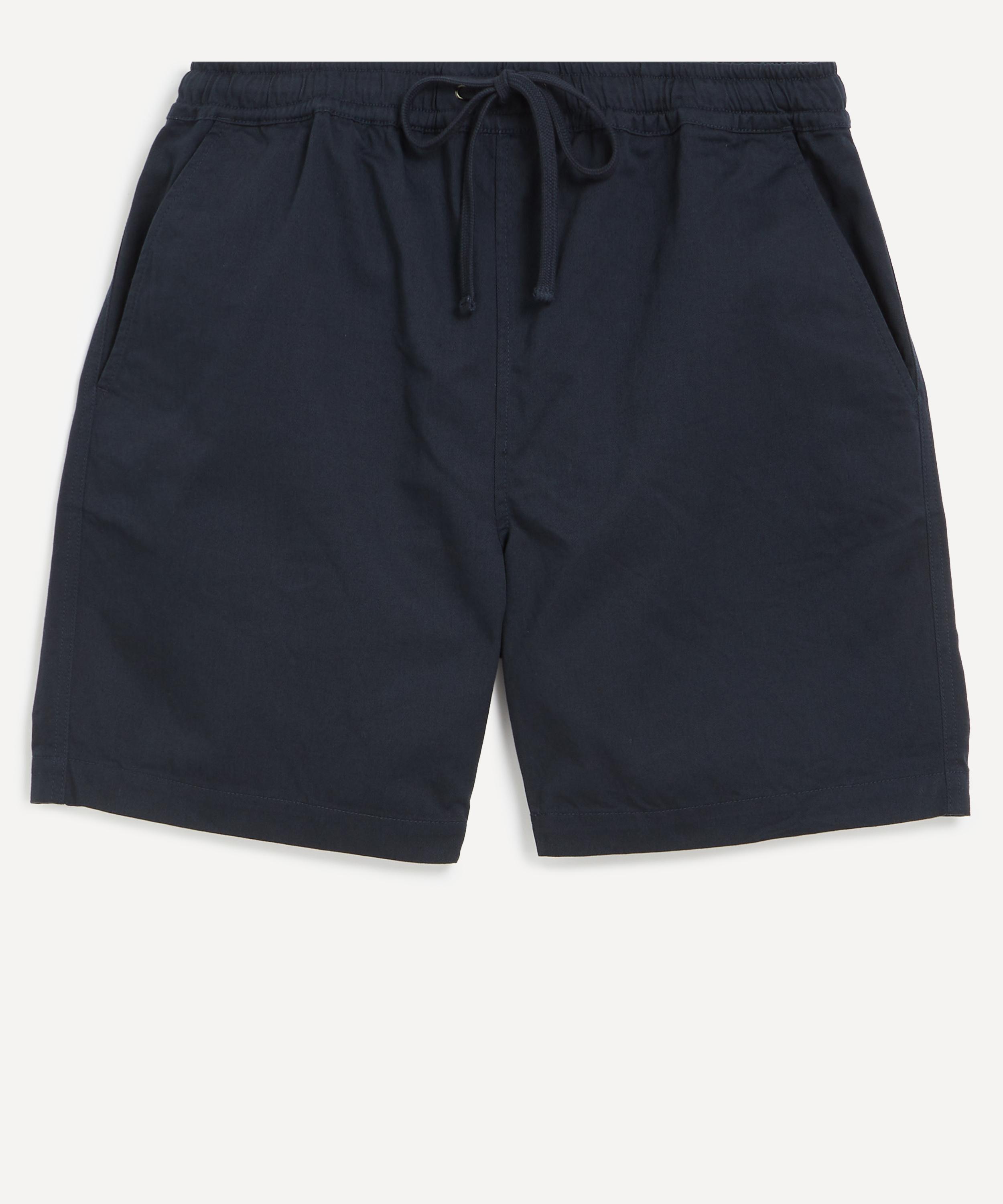 Universal Works Mens Twill Navy Beach Shorts In Blue