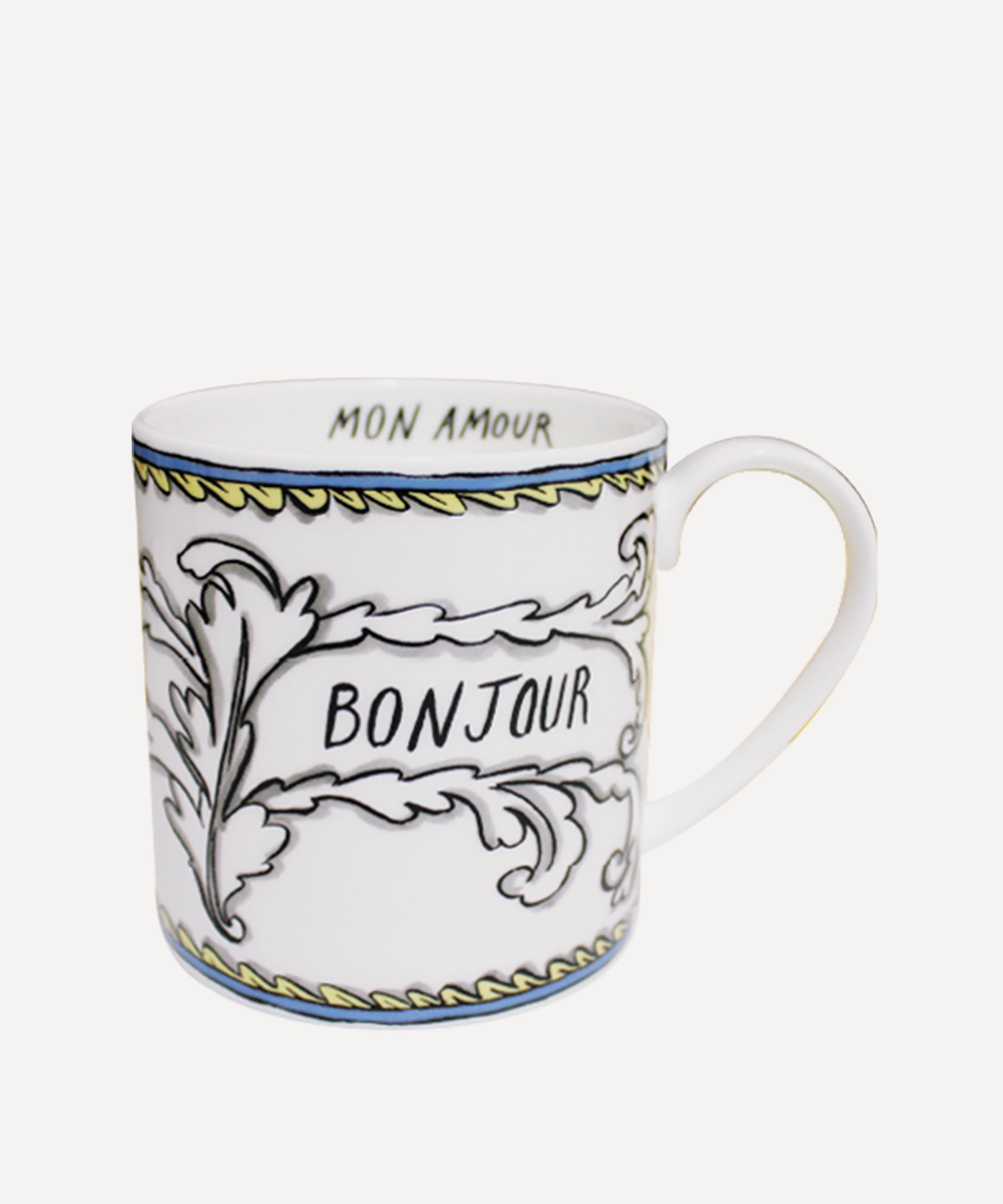 Twig New York Bonjour Mon Amour Mug In Multi