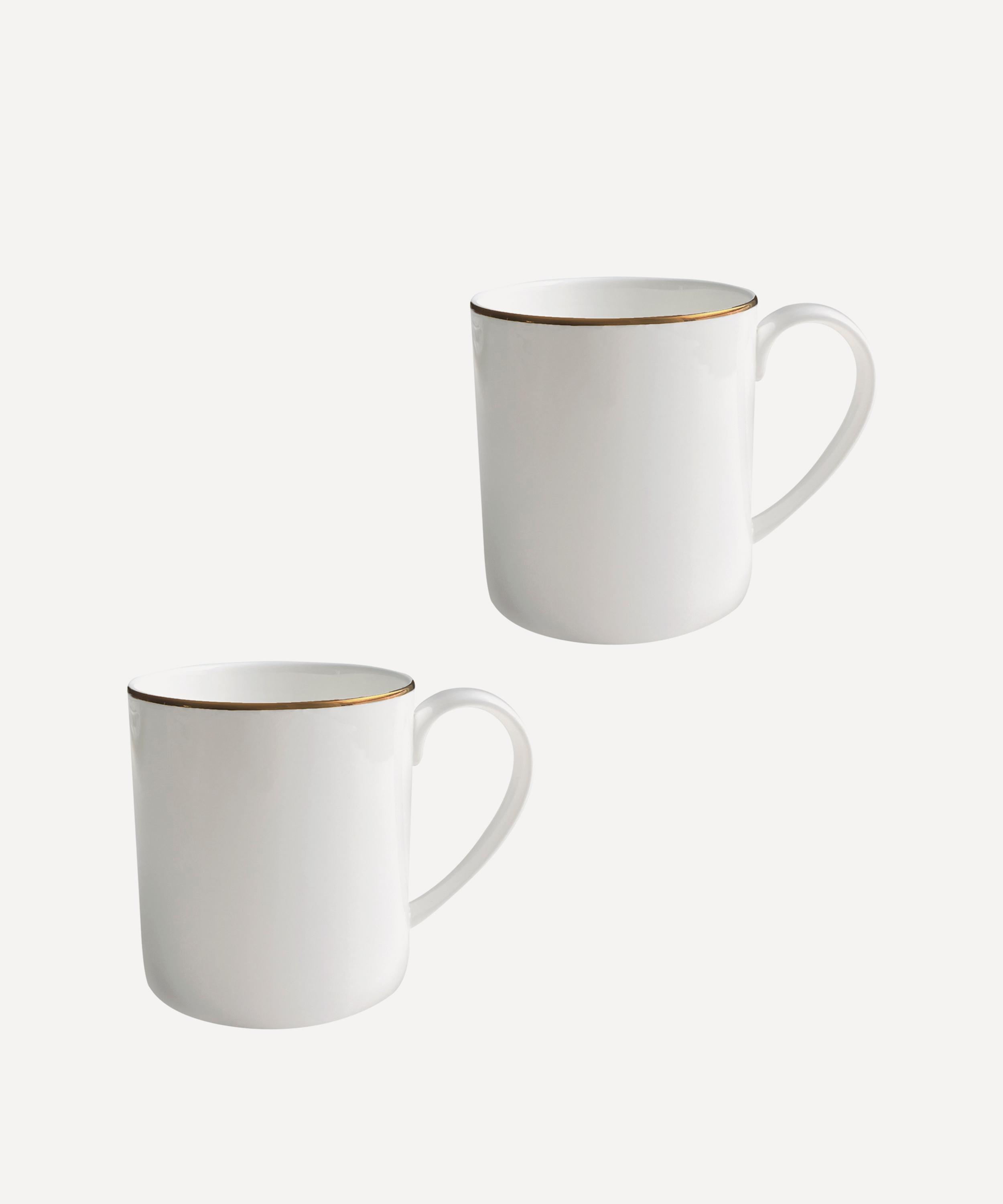 Twig New York Alex Gold Mug Set Of Two In White