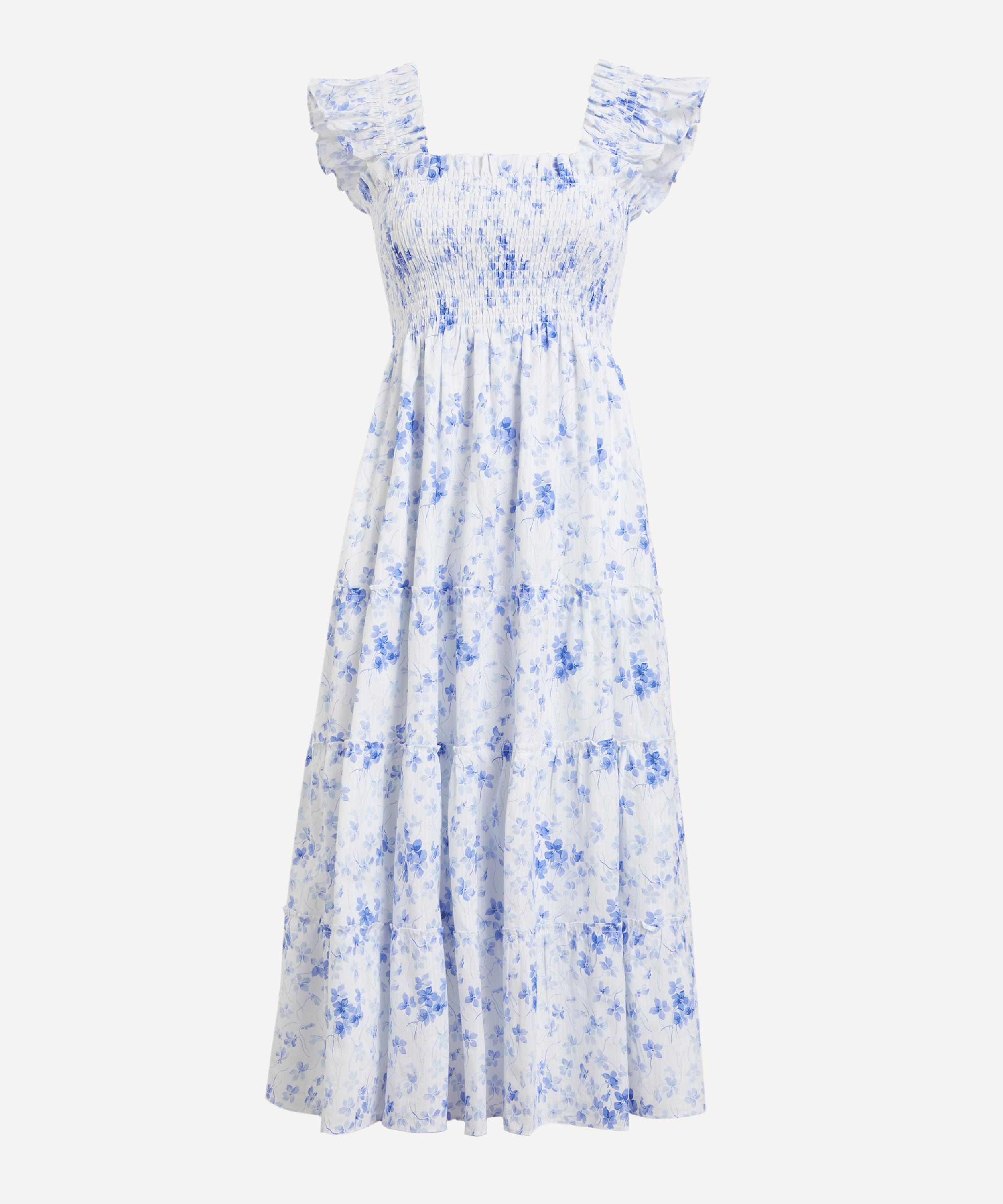 Hill House Women's Blue Sweet Peas Ellie Nap Dress In Blue