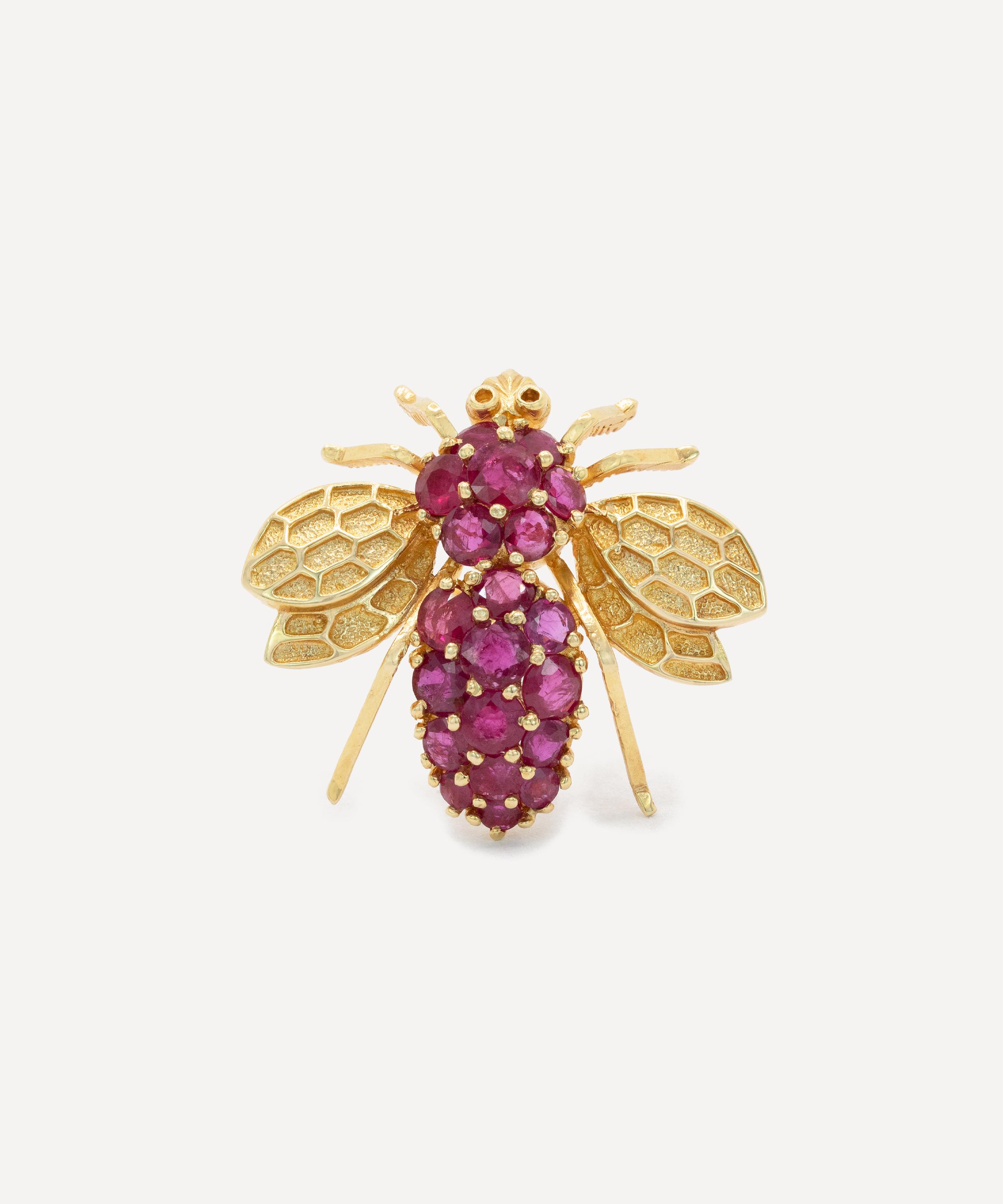Kojis 14ct Gold Ruby Bee Brooch