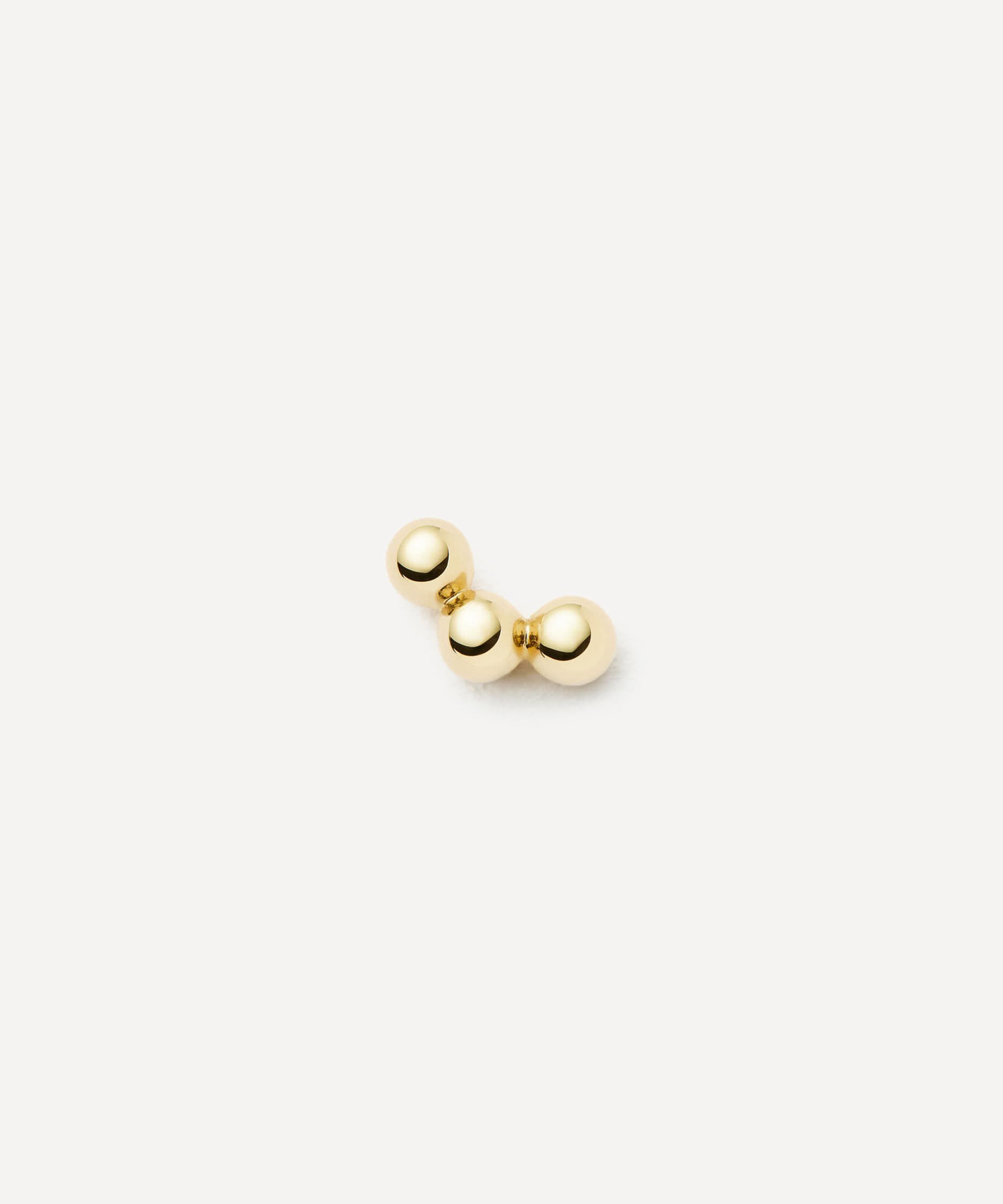 Missoma 14ct Gold Fine Trio Stud Earring