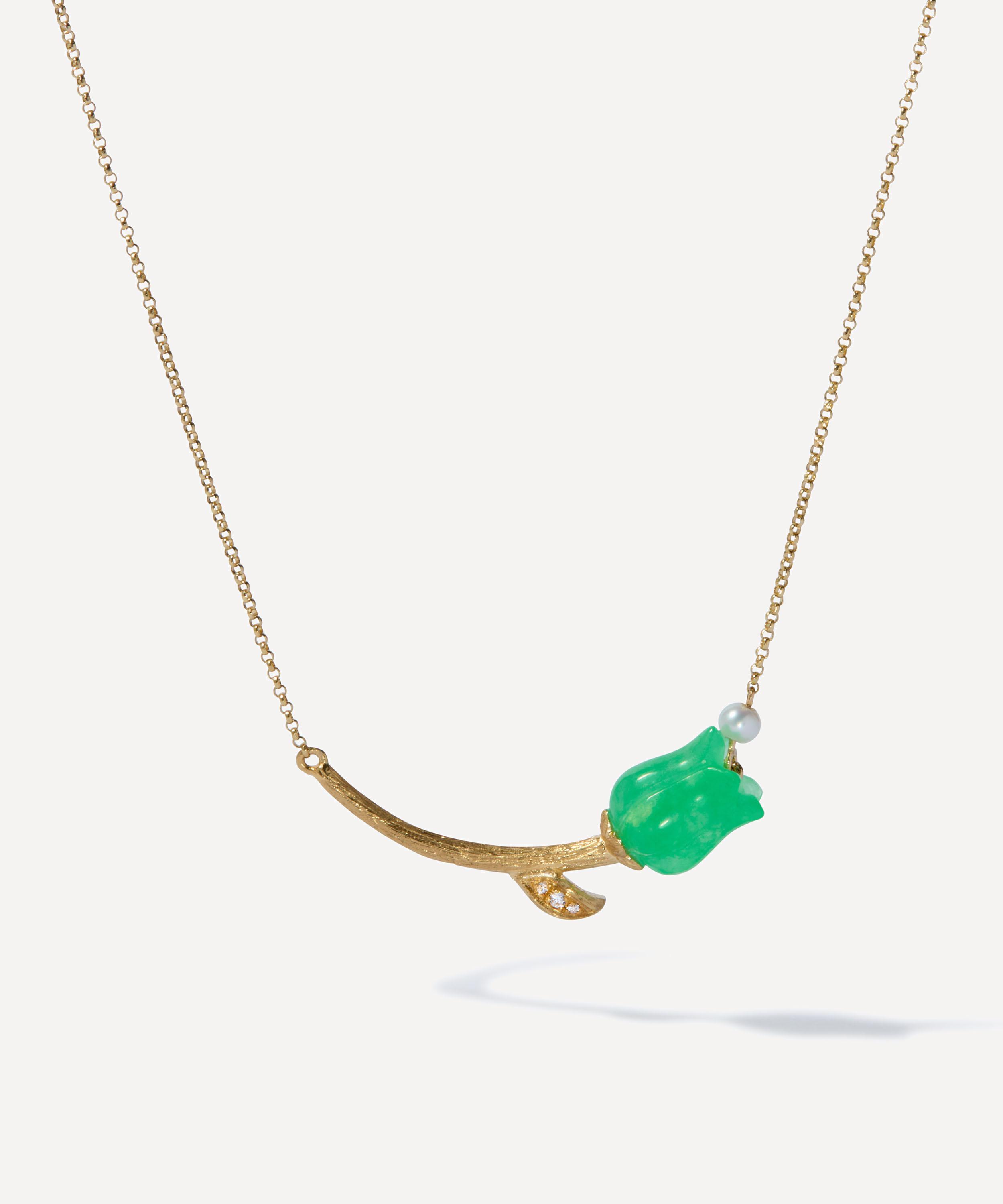 ANNOUSHKA ANNOUSHKA 18CT GOLD TULIP PENDANT NECKLACE 