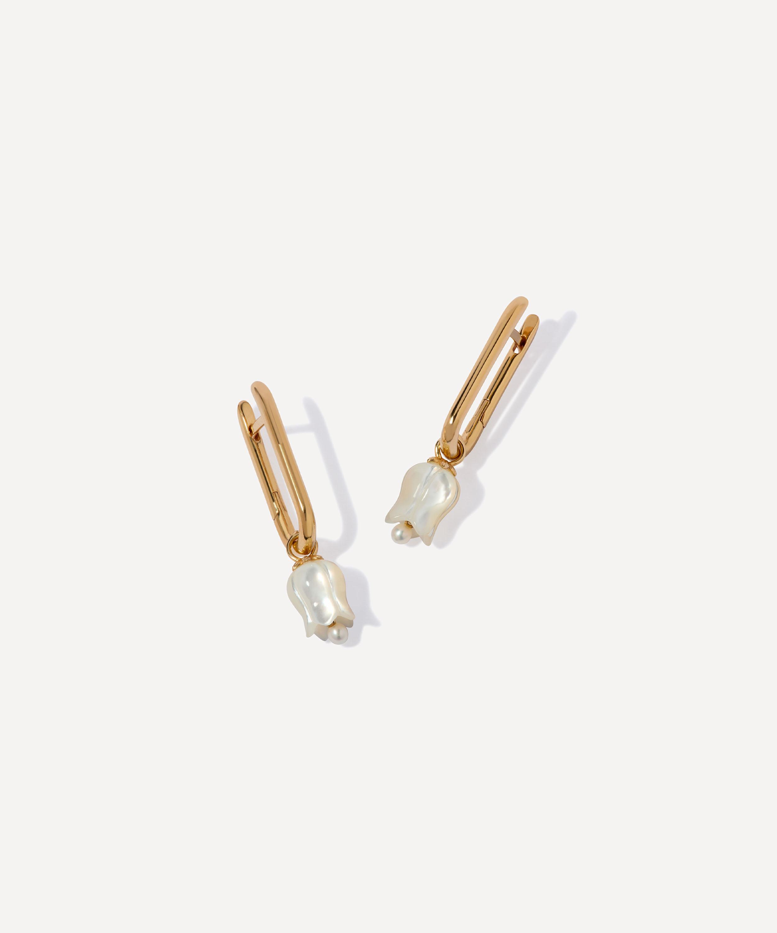 Annoushka 18ct Gold Tulip And Knuckle Hoop Earrings
