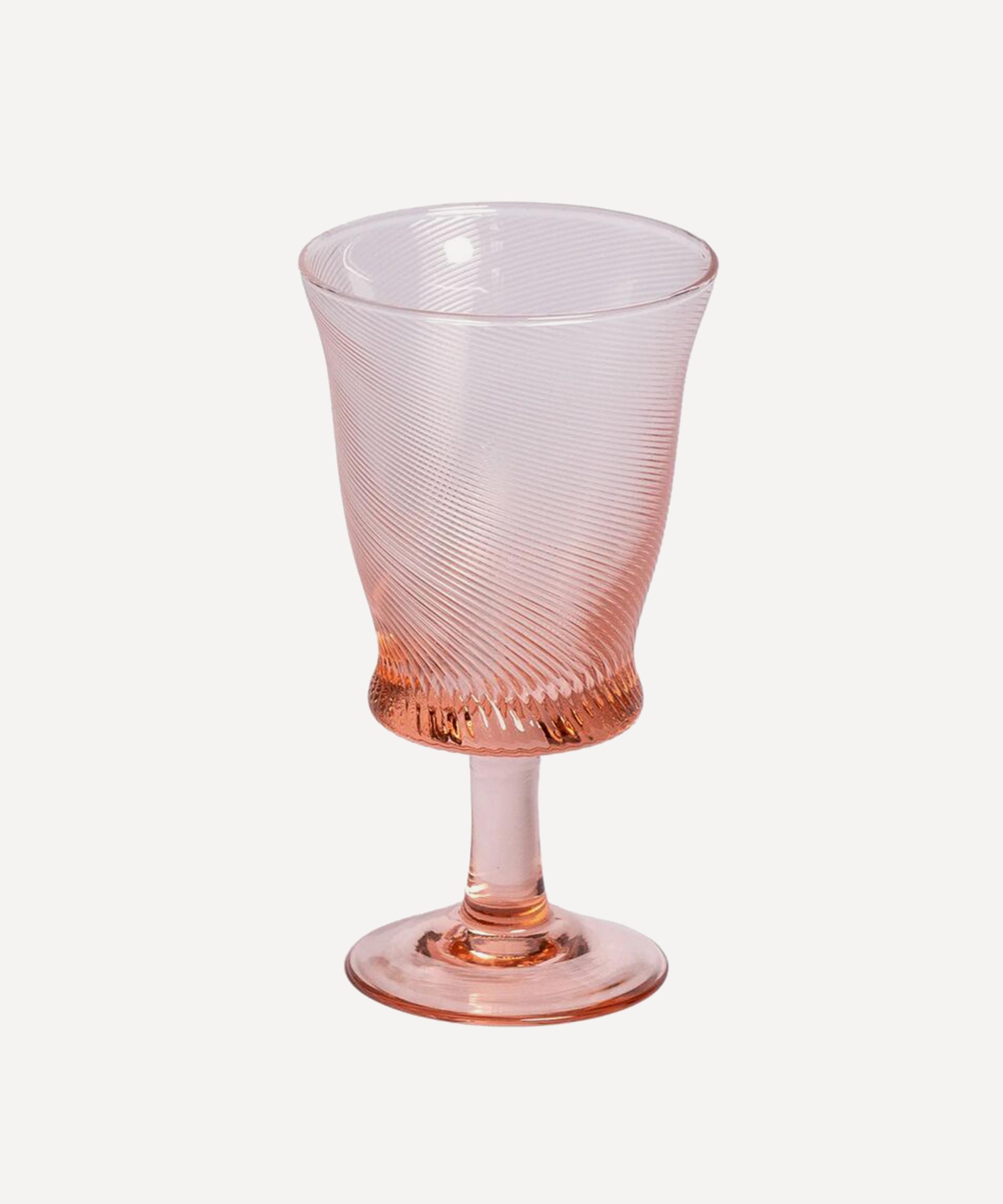 Sharland England Spiral Wine Glasses Set Of Four In Red