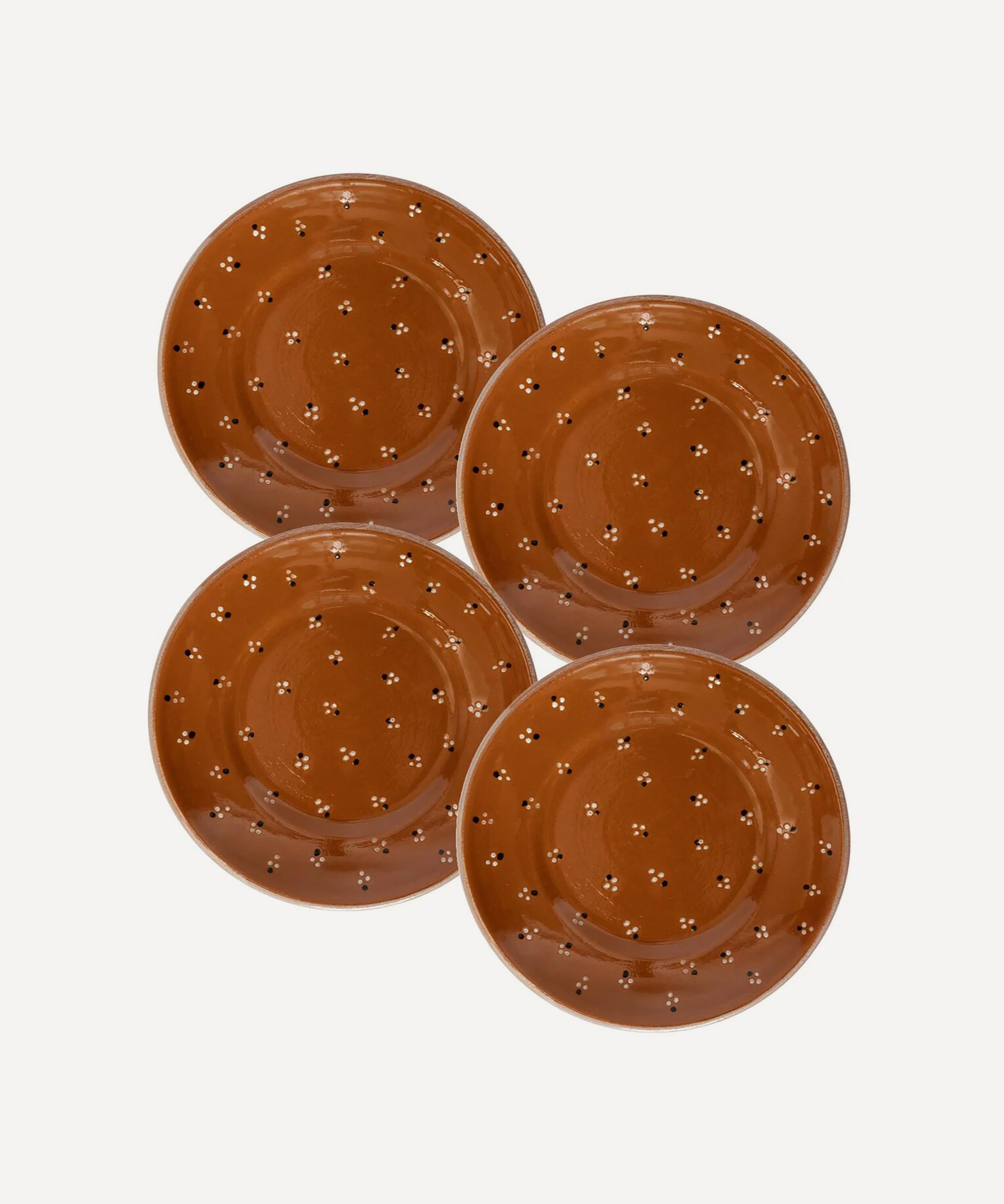Sharland England Dotty Dinner Plate In Brown