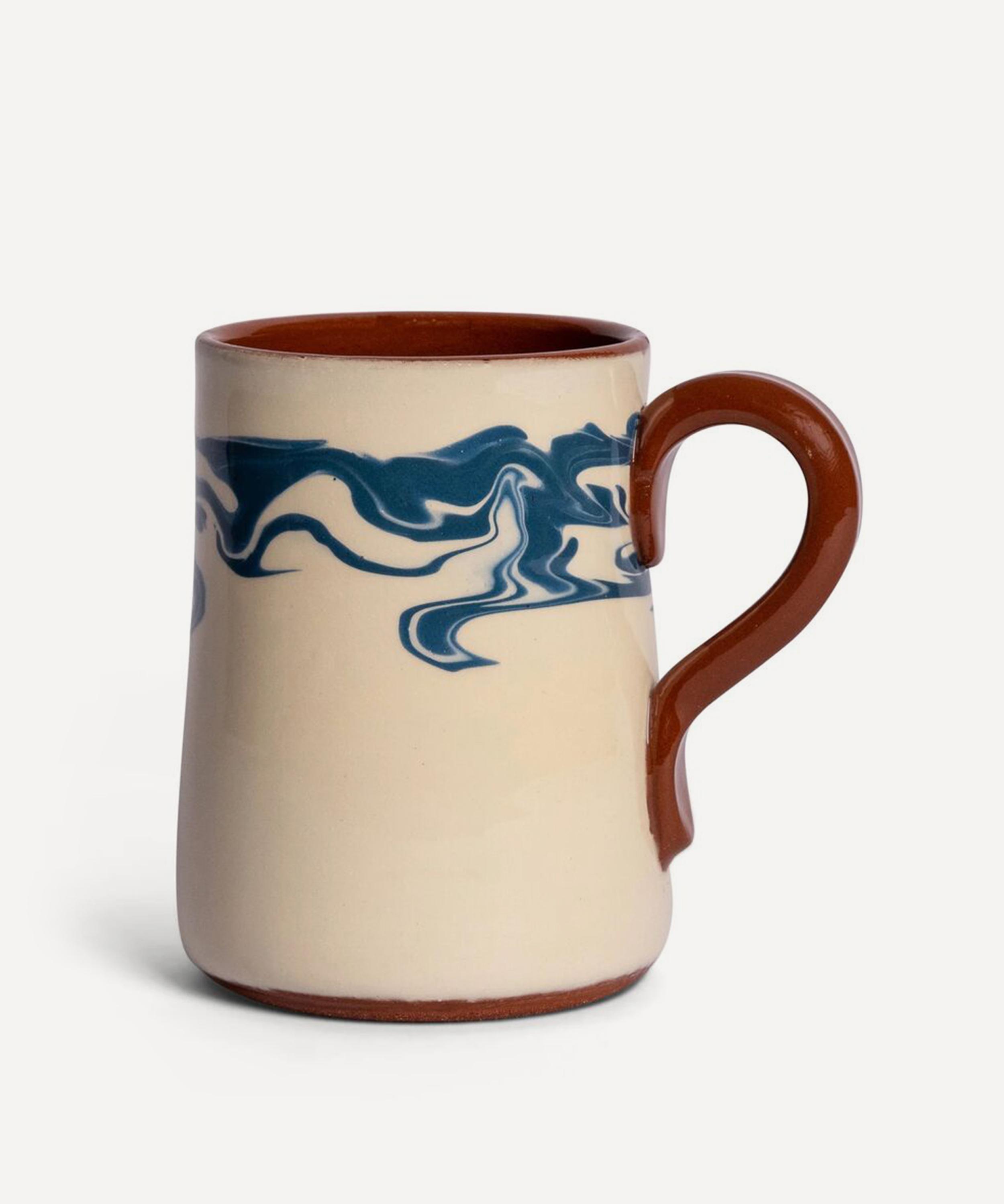 Sharland England Marbre Mug In Orange
