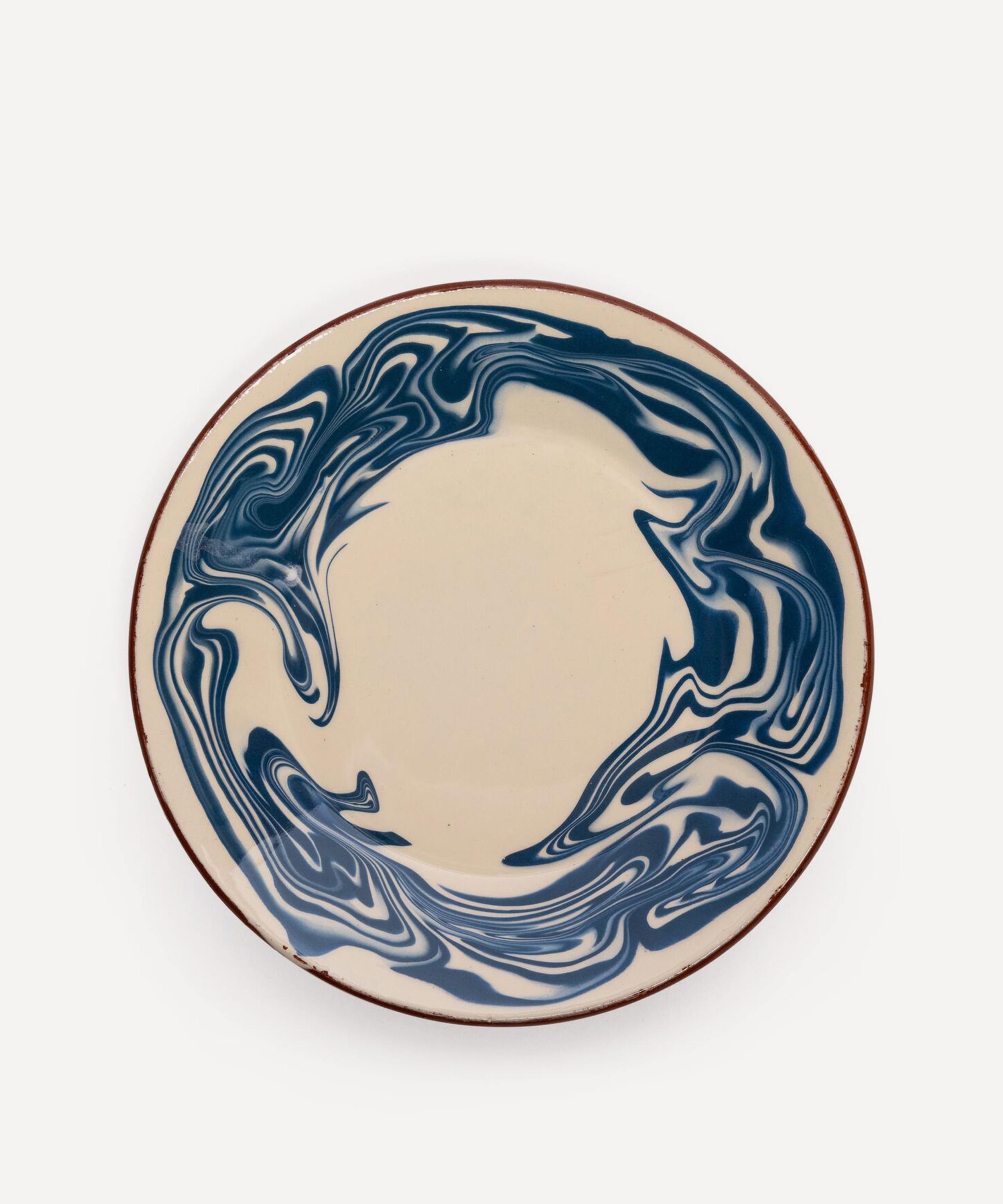 Sharland England Marbre Dinner Plate In Orange