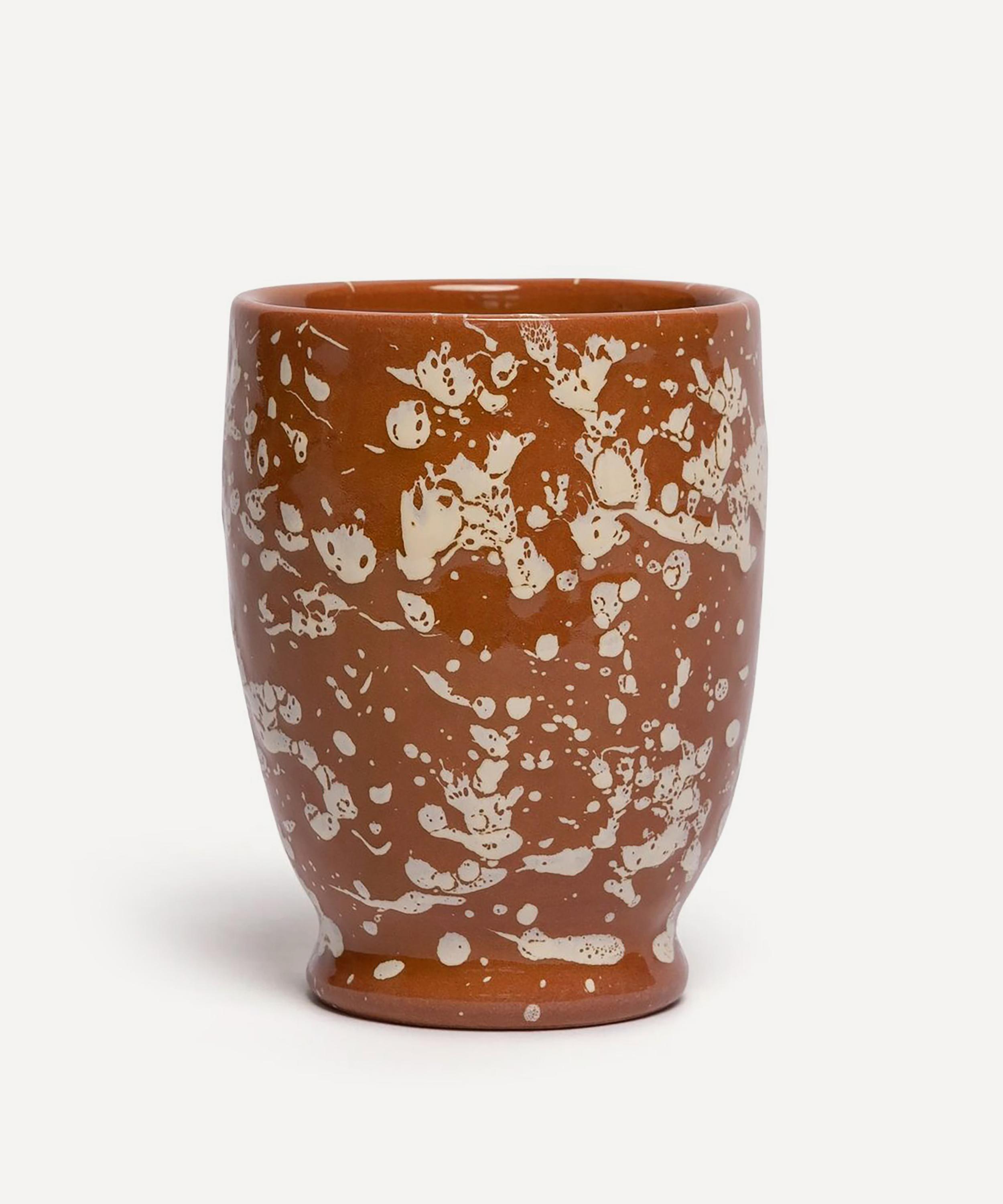 Sharland England Splatter Bambino Vase In Brown