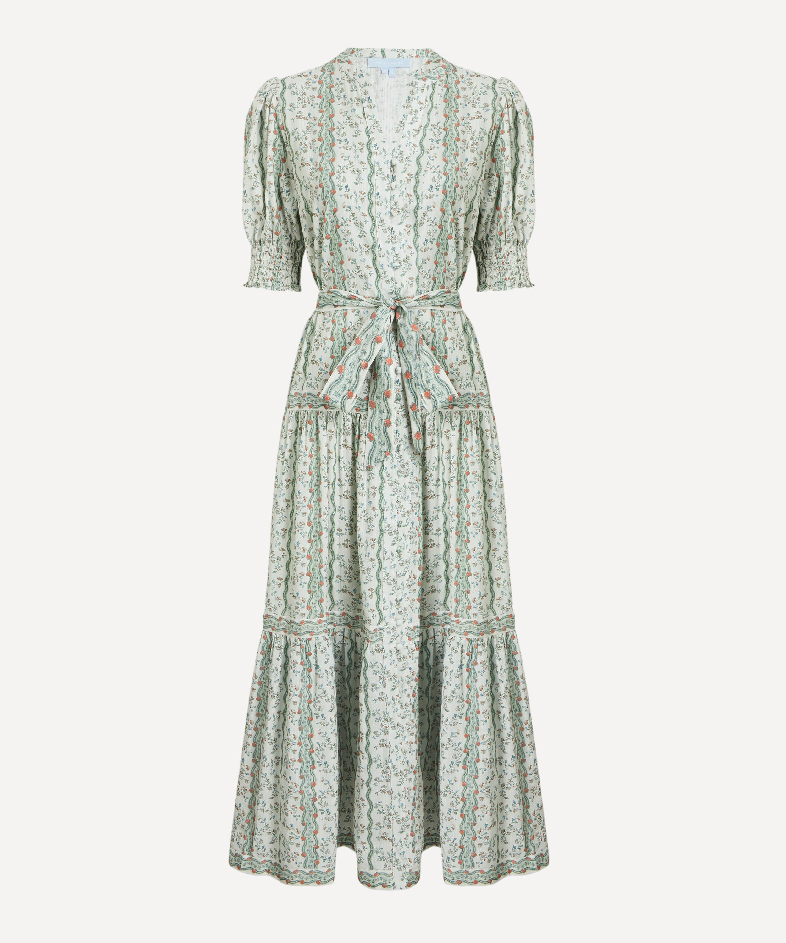 Green Provence Floral Yara Shirt Dress