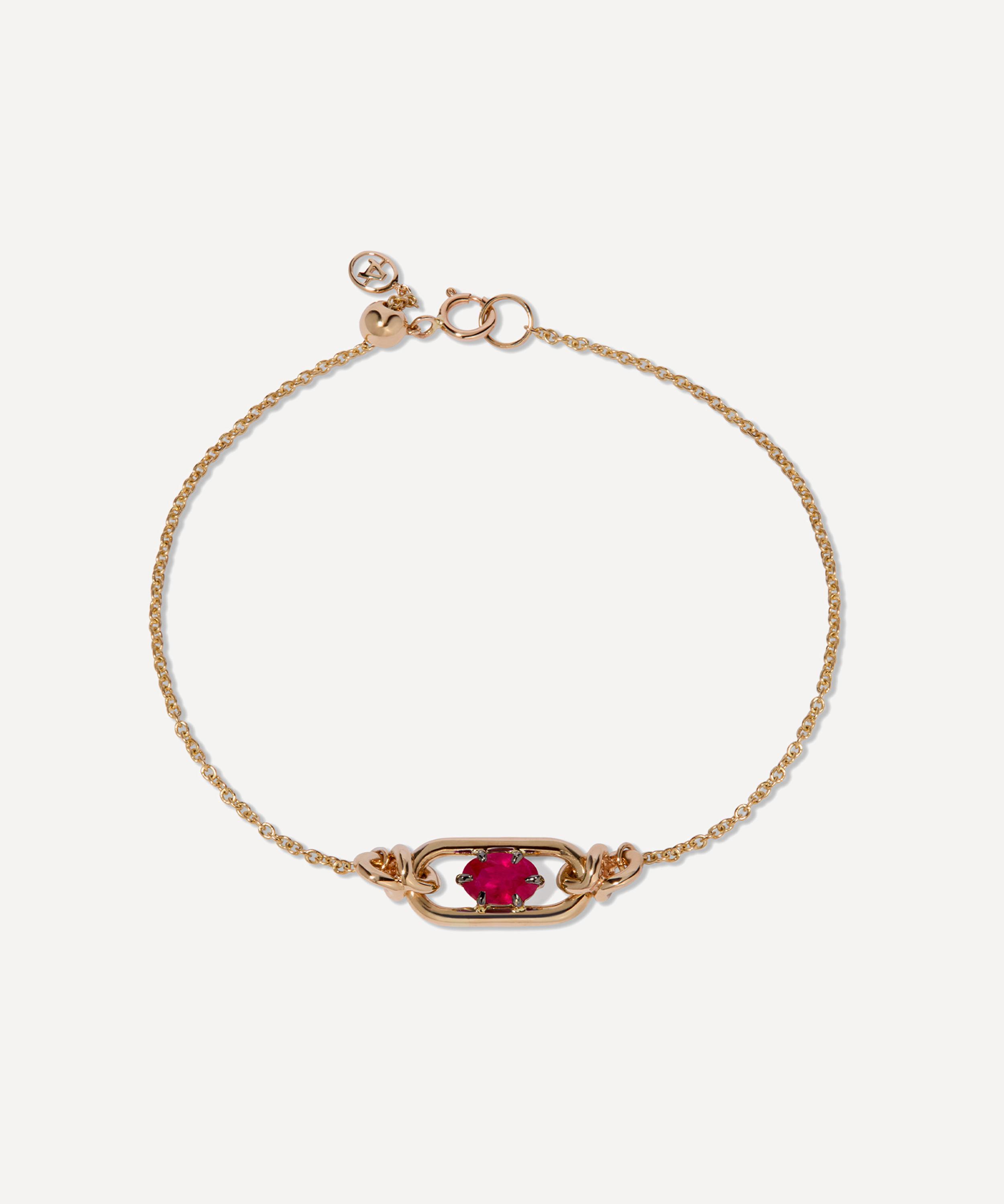 Annoushka 14ct Gold Gem Set Ruby July Birthstone Bracelet