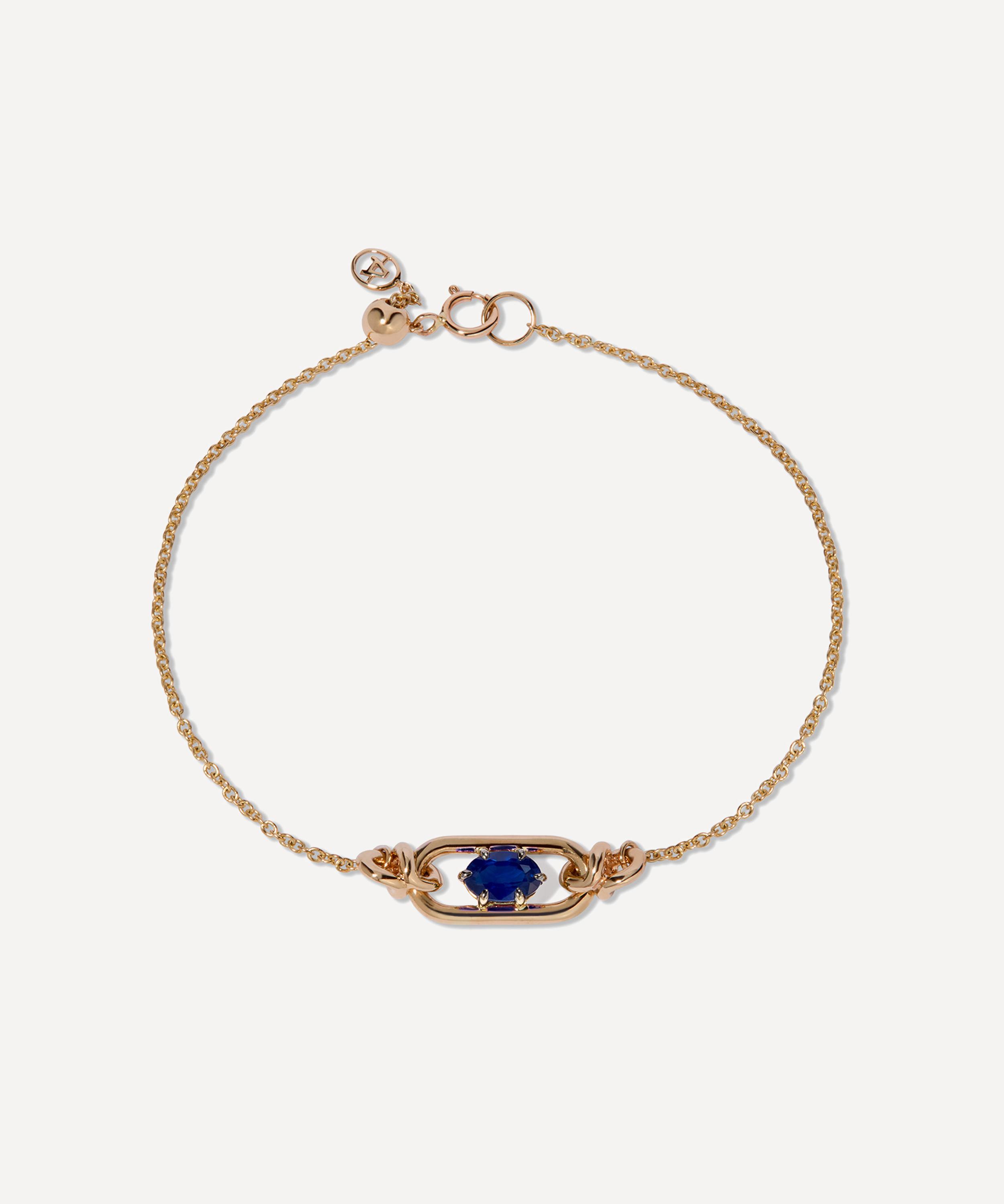 Annoushka 14ct Gold Gem Set Blue Sapphire September Birthstone Bracelet