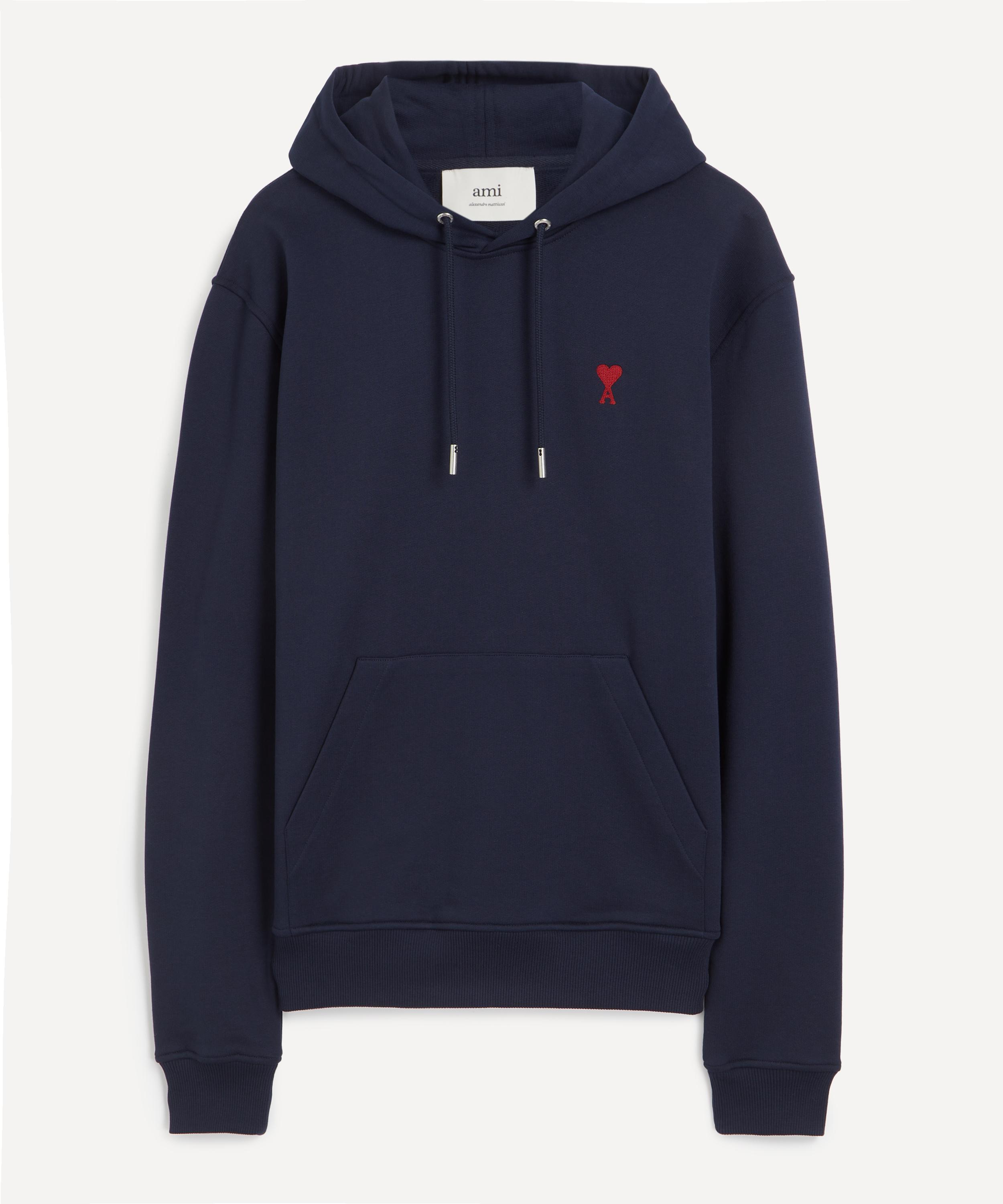 Ami Alexandre Mattiussi Ami De Coeur Hoodie In Blue
