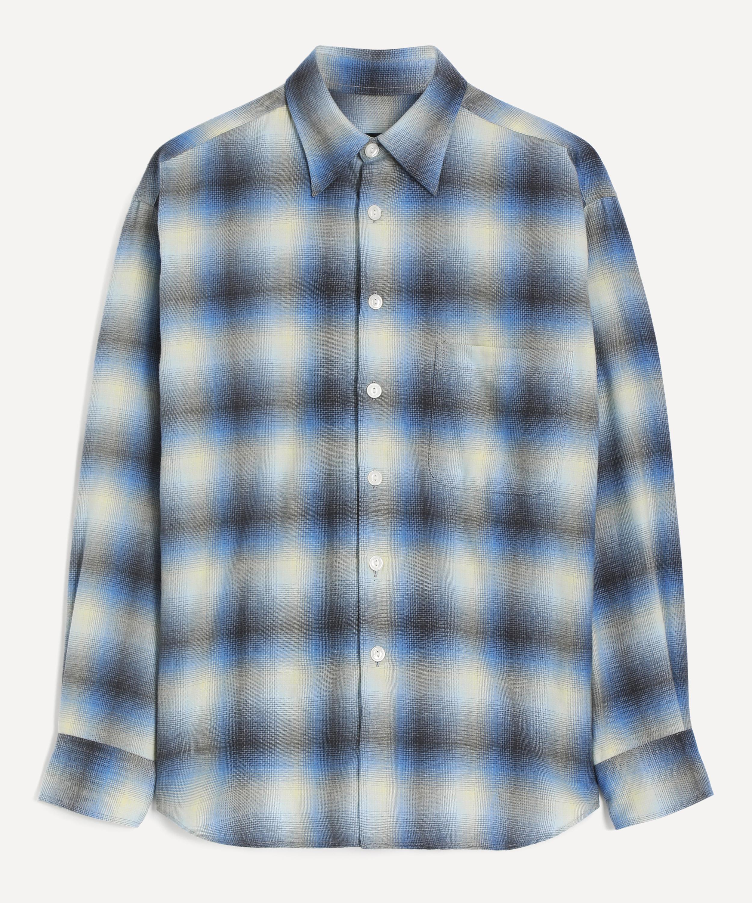 Aaron Levine Mens Sapphire Shadow Flannel Shirt In Multi
