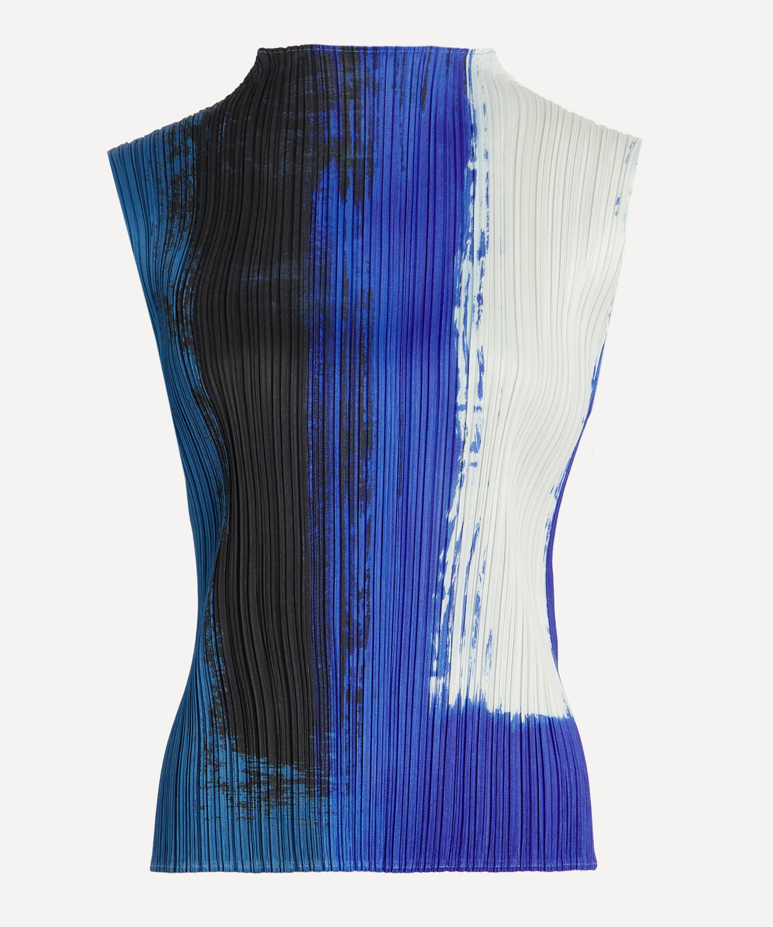Issey Miyake Pleats Please  Women's Jump Blue Pleated Top In Blue