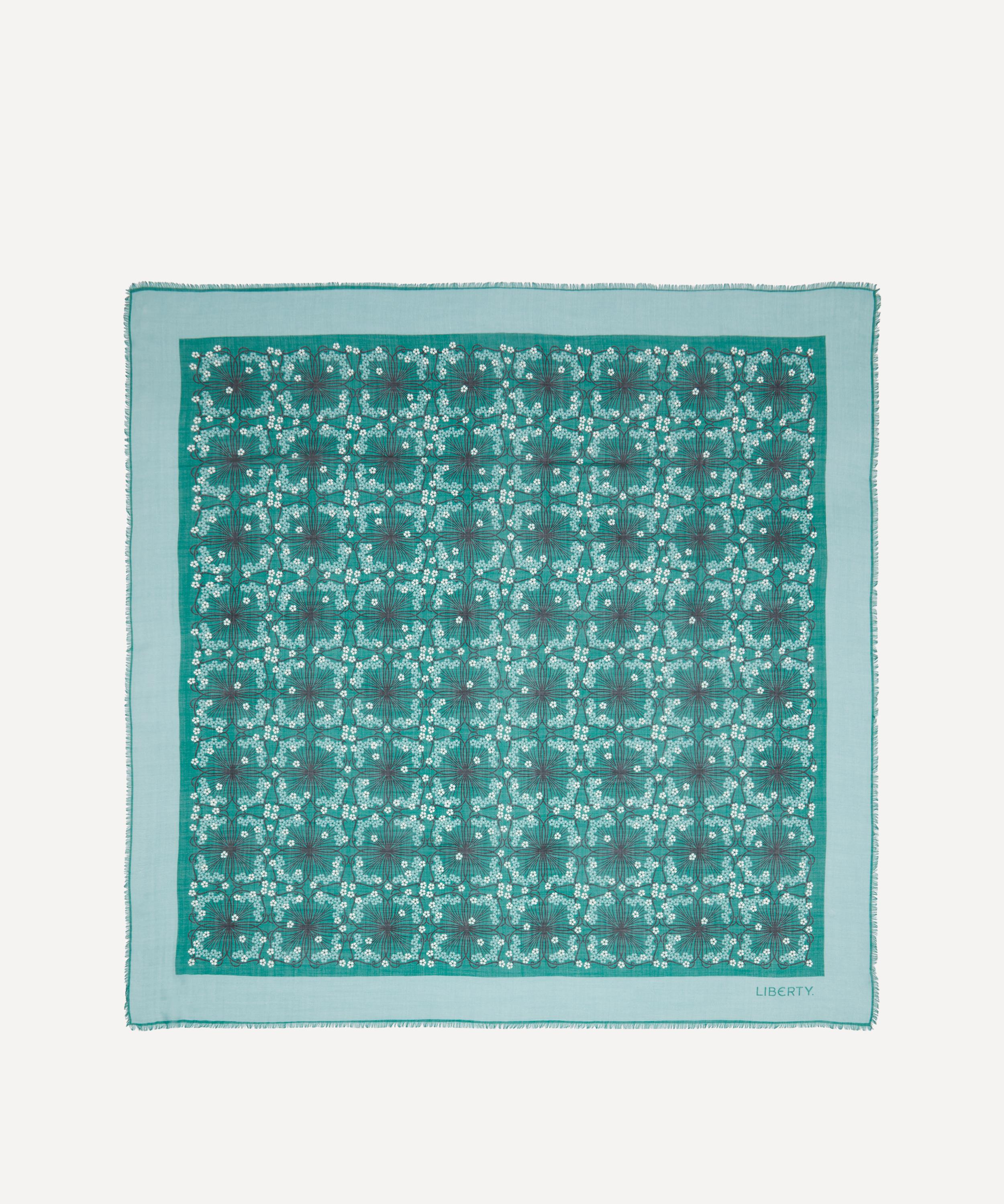 Liberty Women's Iphis Meadow 135x135 Wool-silk Scarf In Green