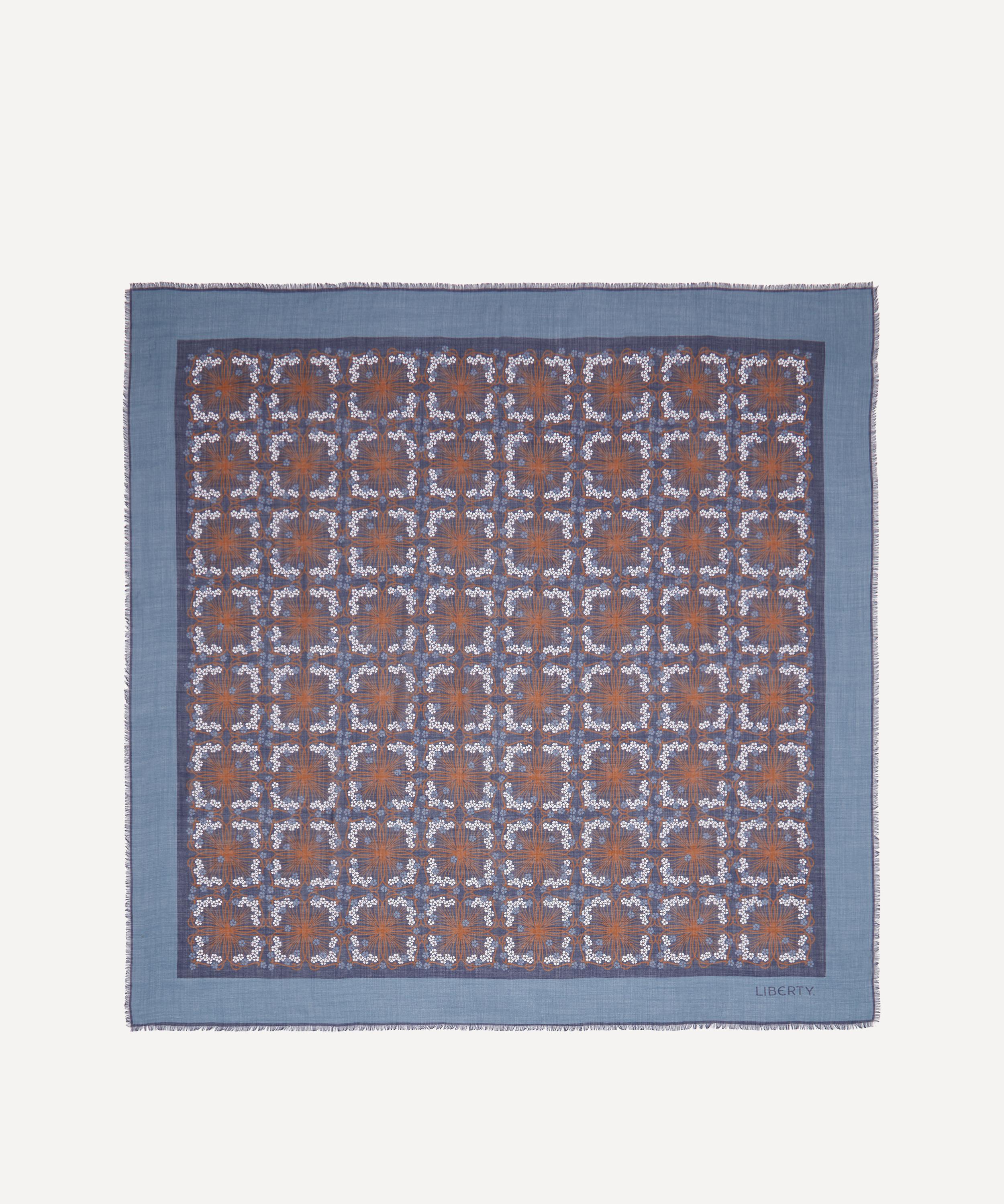 Liberty Women's Iphis Meadow 135x135 Wool-silk Scarf In Blue