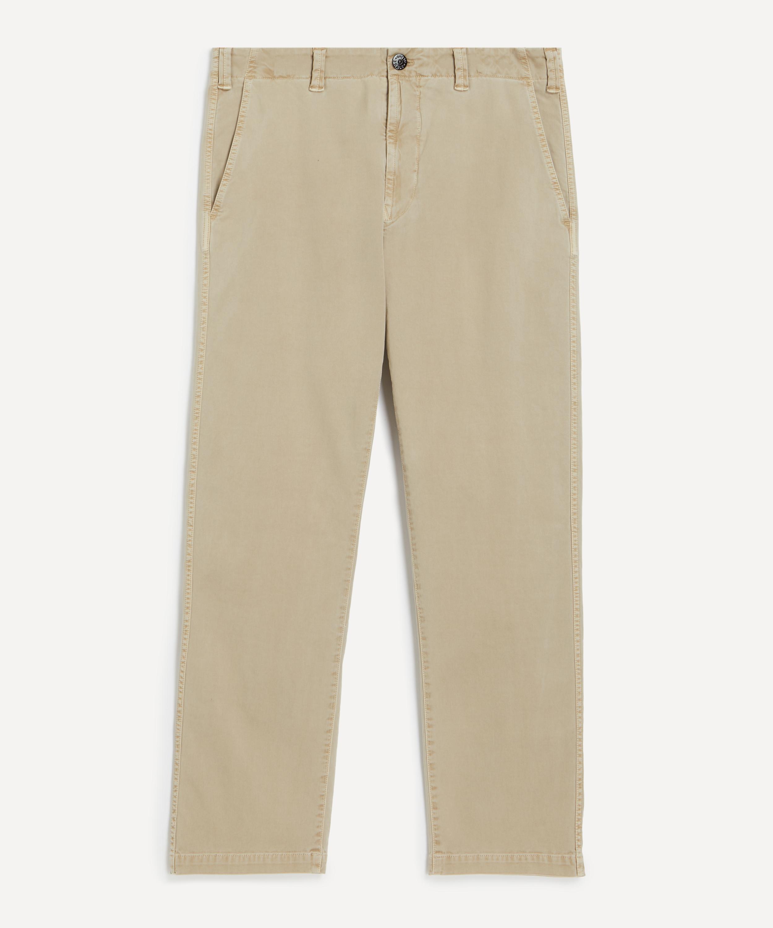 Stone Island Mens Stretch Broken Twill Cotton Old Effect Chino Trousers In Neutral