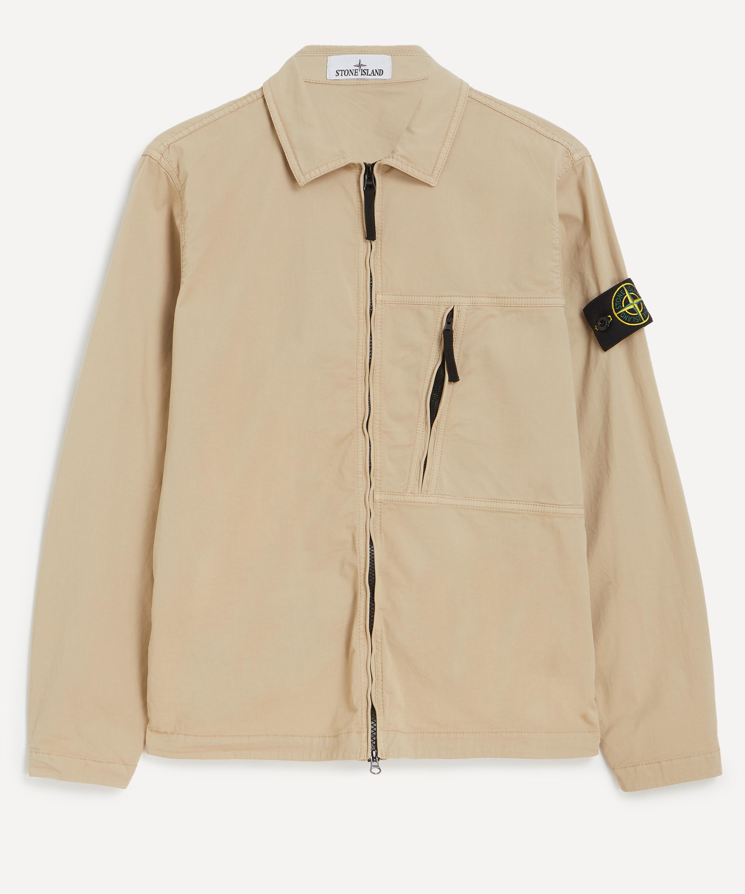Stone Island Mens Supima Cotton Twill Stretch-tc Overshirt In Neutral