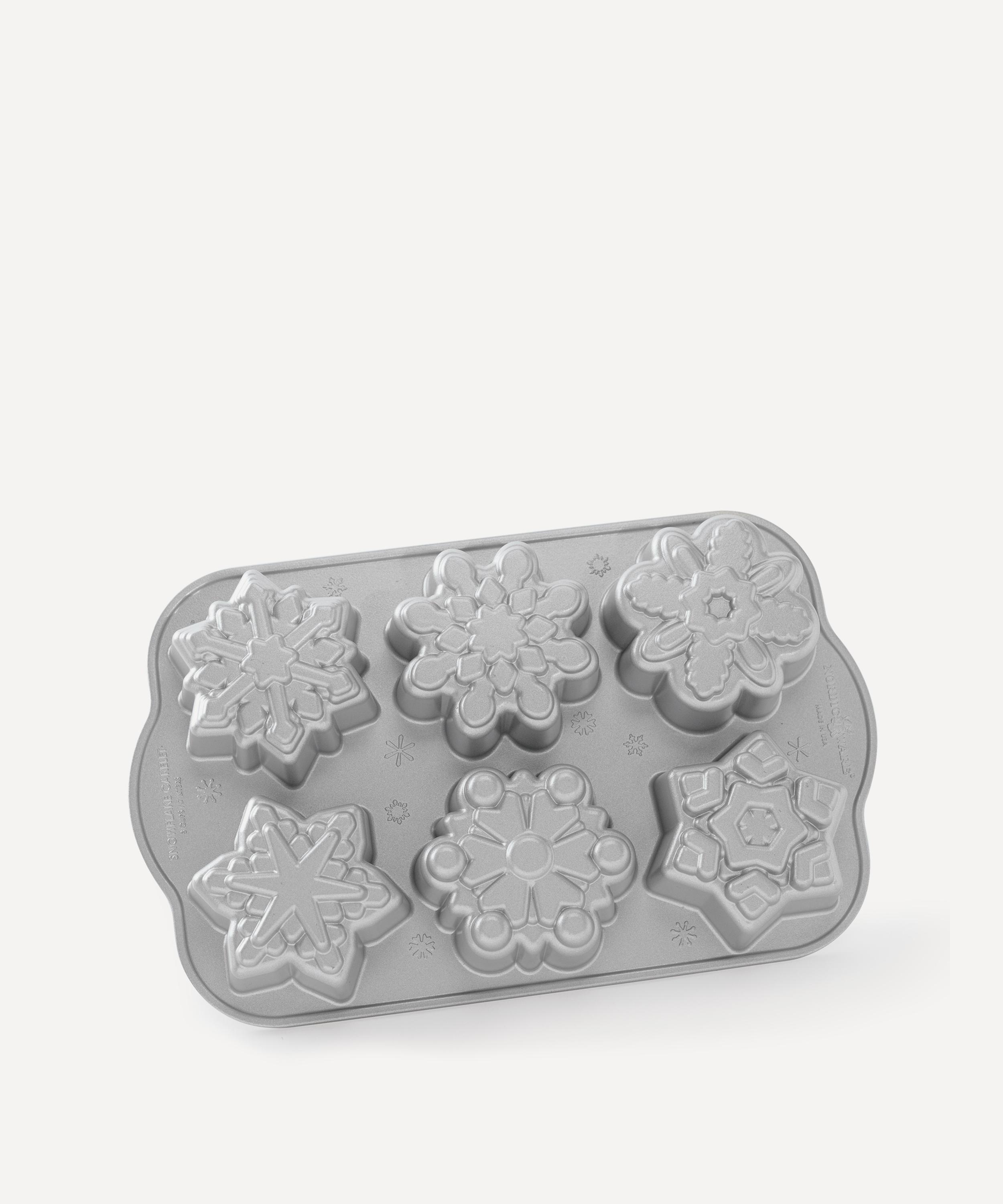 Nordic Ware Frozen Snowflake Cakelet Pan In Silver