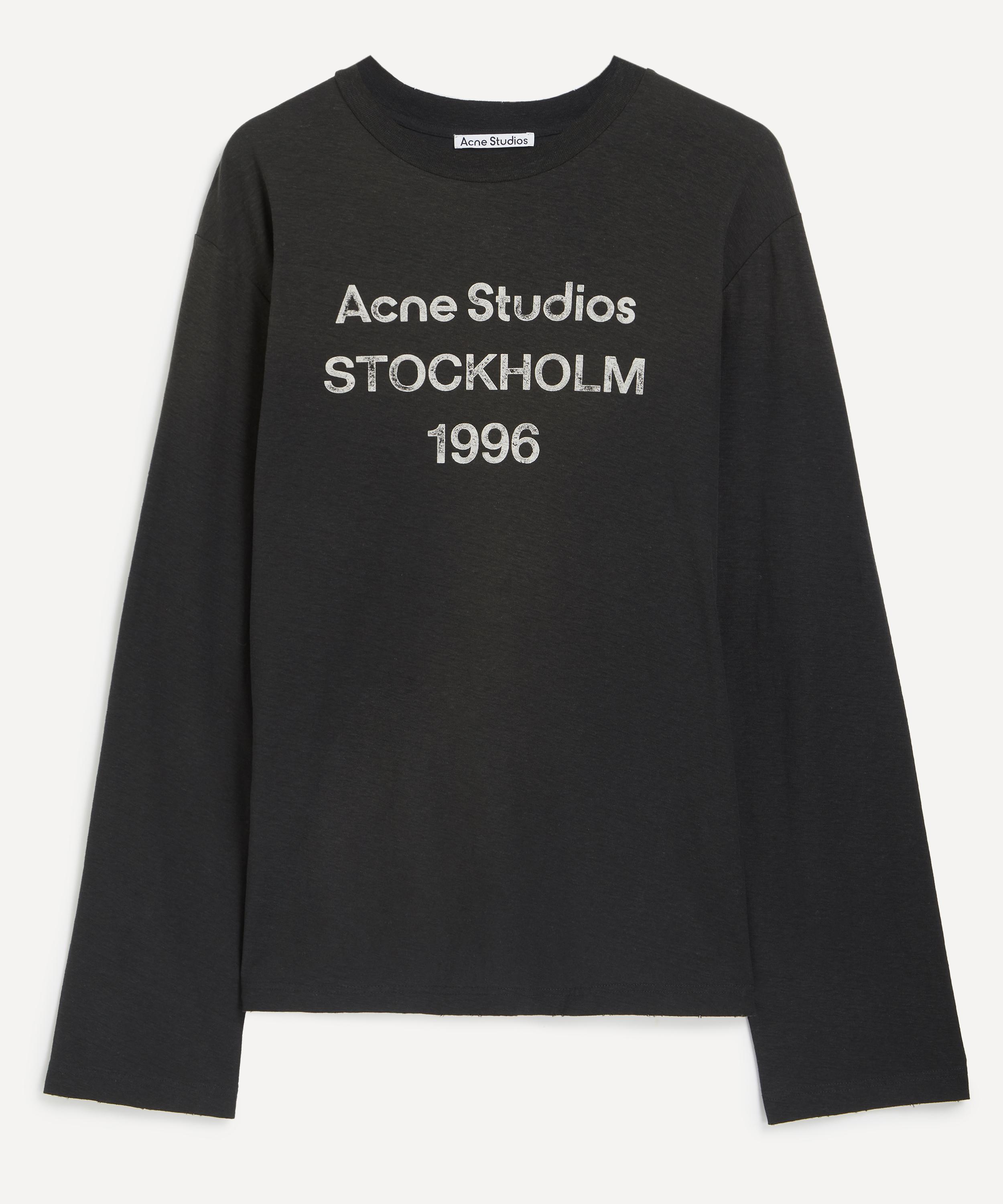 Acne Studios Mens Relaxed Logo T-shirt In Black